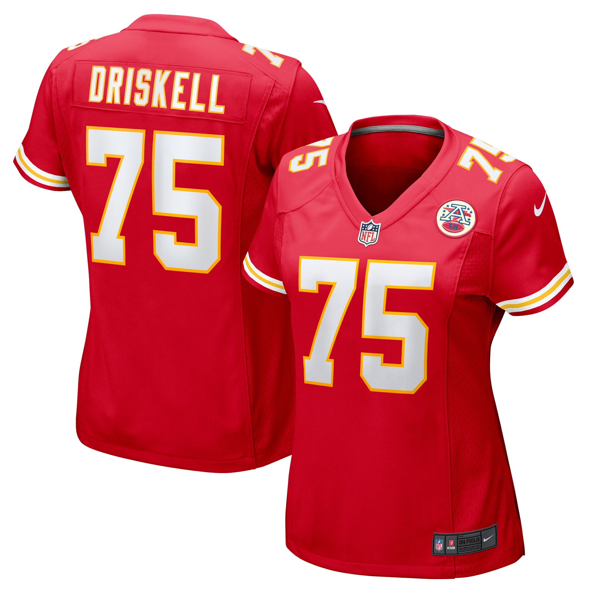 Women's Kansas City Chiefs Ethan Driskell Red Game Jersey JS3052 nicesnker