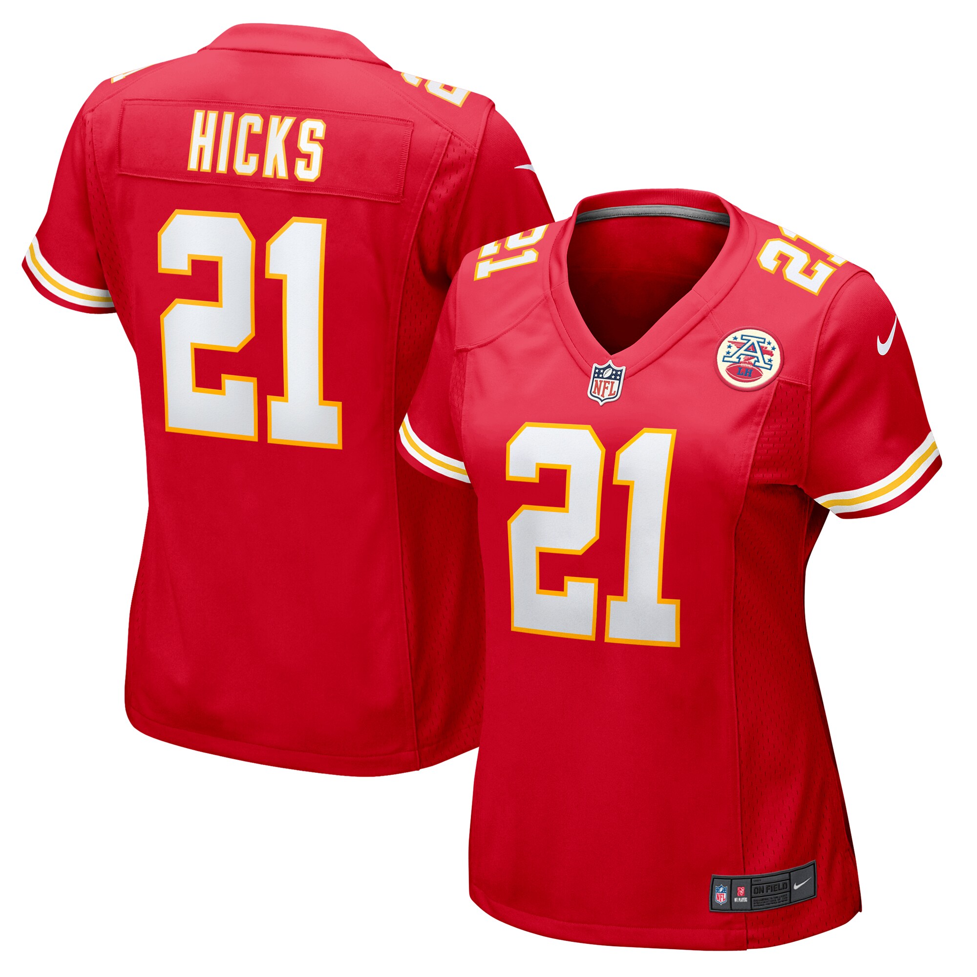 Women's Kansas City Chiefs Jaden Hicks Red Game Jersey JS9684 nicesnker