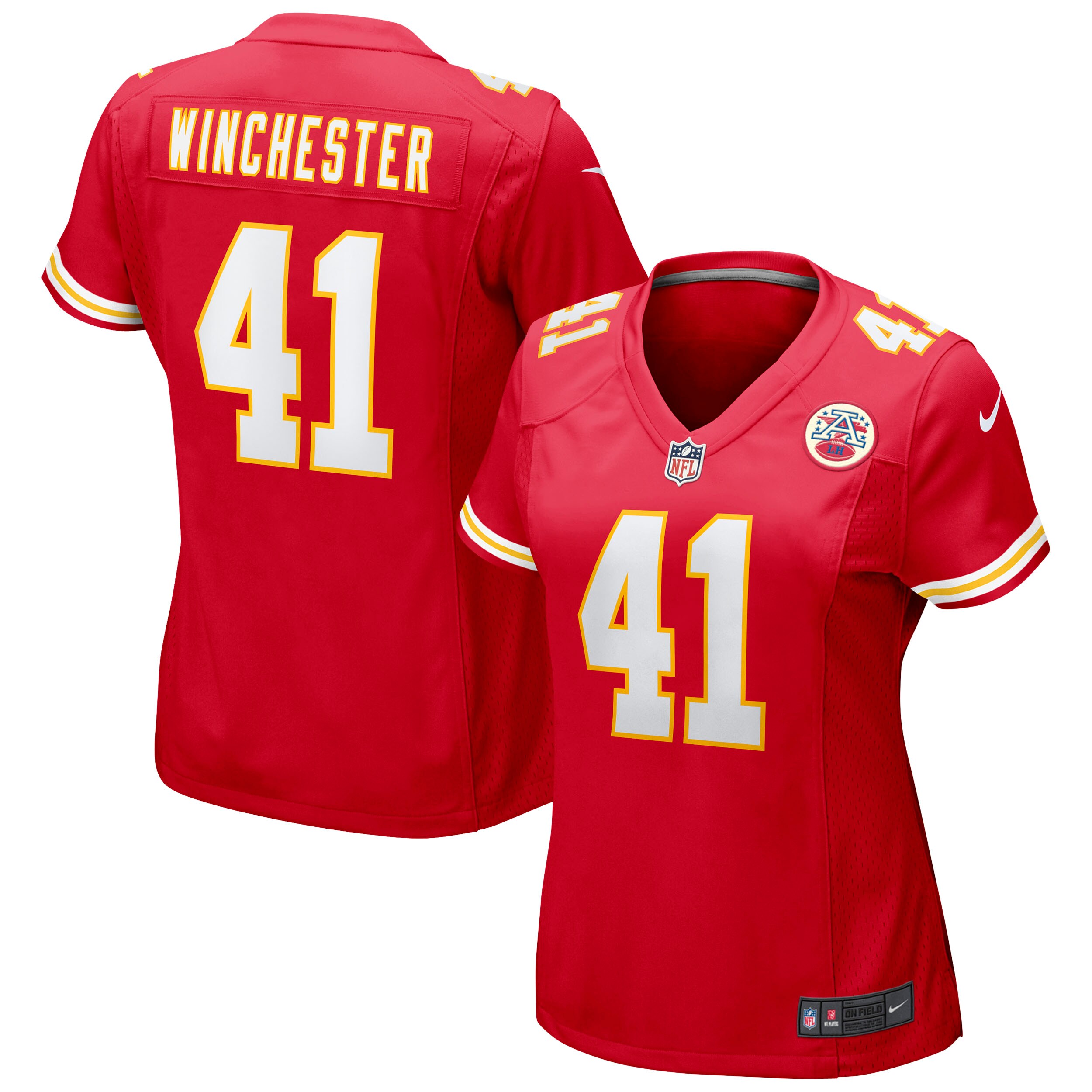 Women's Kansas City Chiefs James Winchester Red Game Jersey JS6640 nicesnker