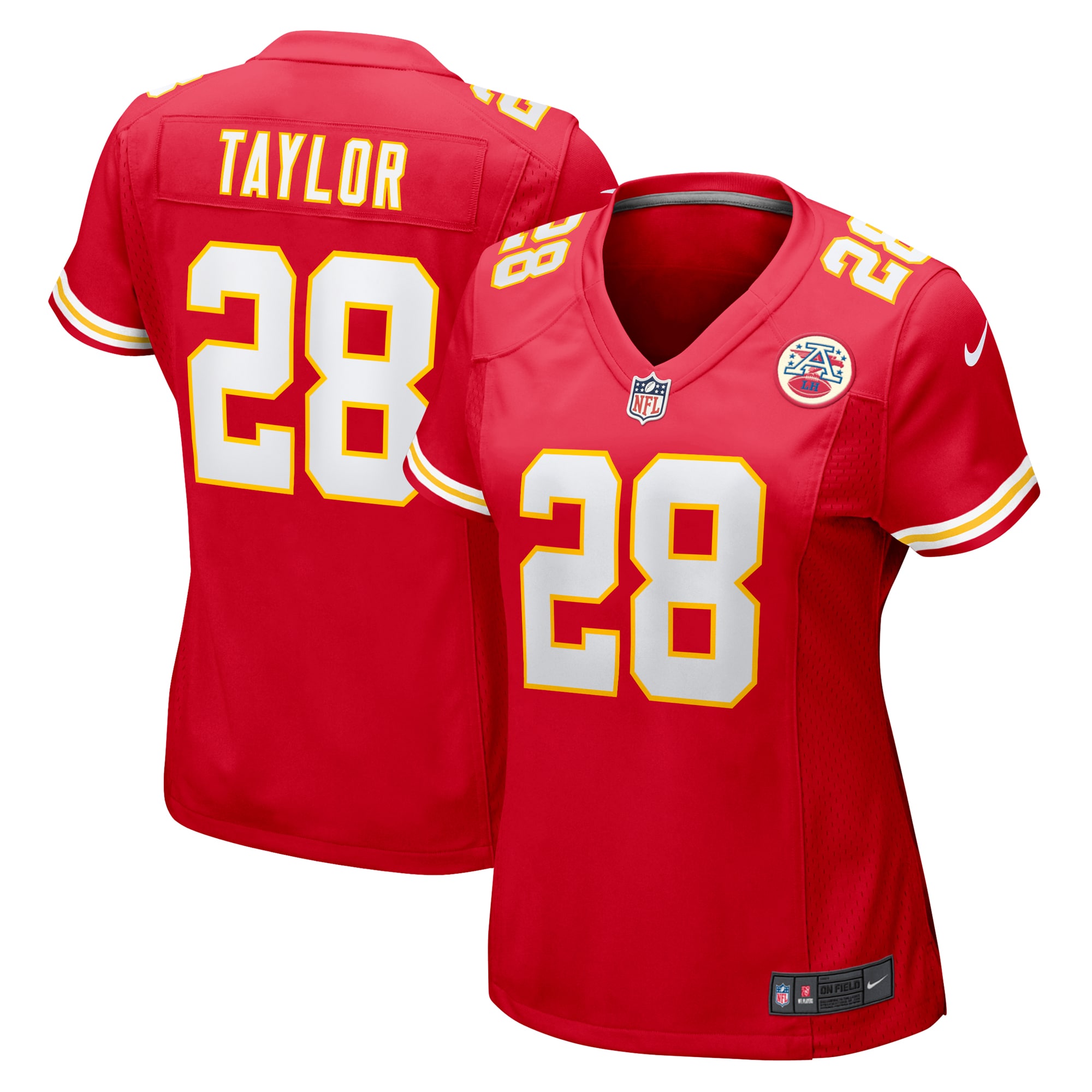 Women's Kansas City Chiefs Keith Taylor Red Team Game Jersey JS5521 nicesnker