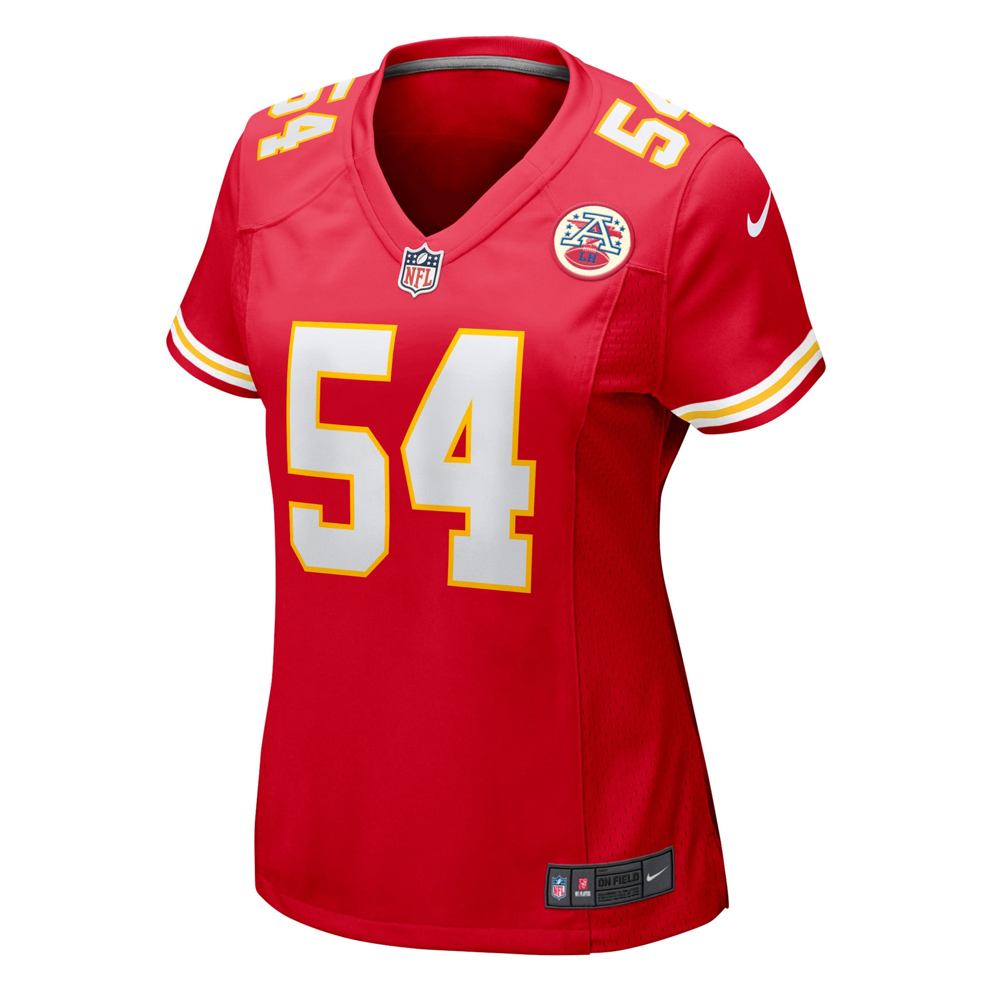 Alternative view of Women's Kansas City Chiefs Leo Chenal Red Game Player Jersey JS8078 nicesnker
