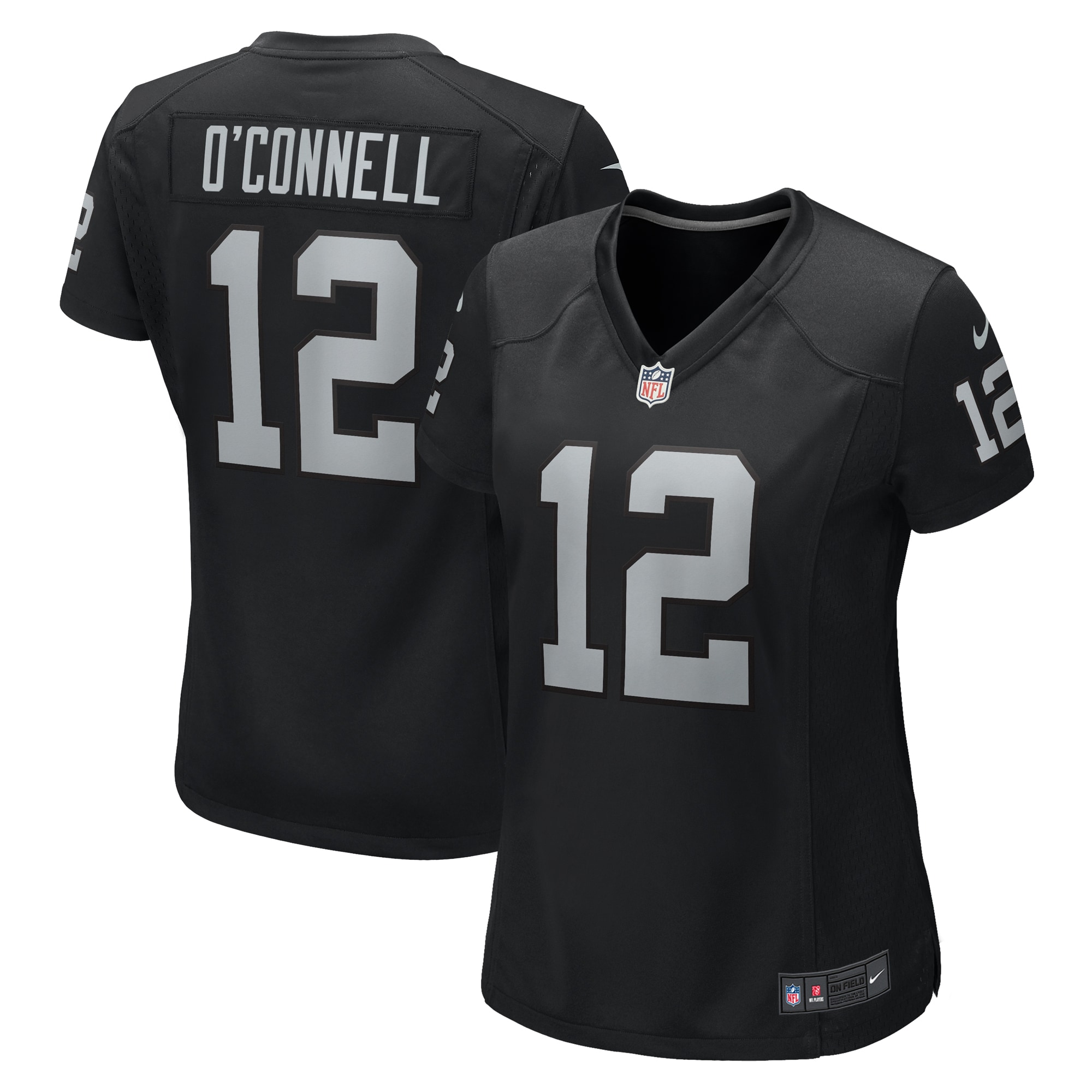 Women's Las Vegas Raiders Aidan O'Connell Black Game Jersey JS8895 nicesnker