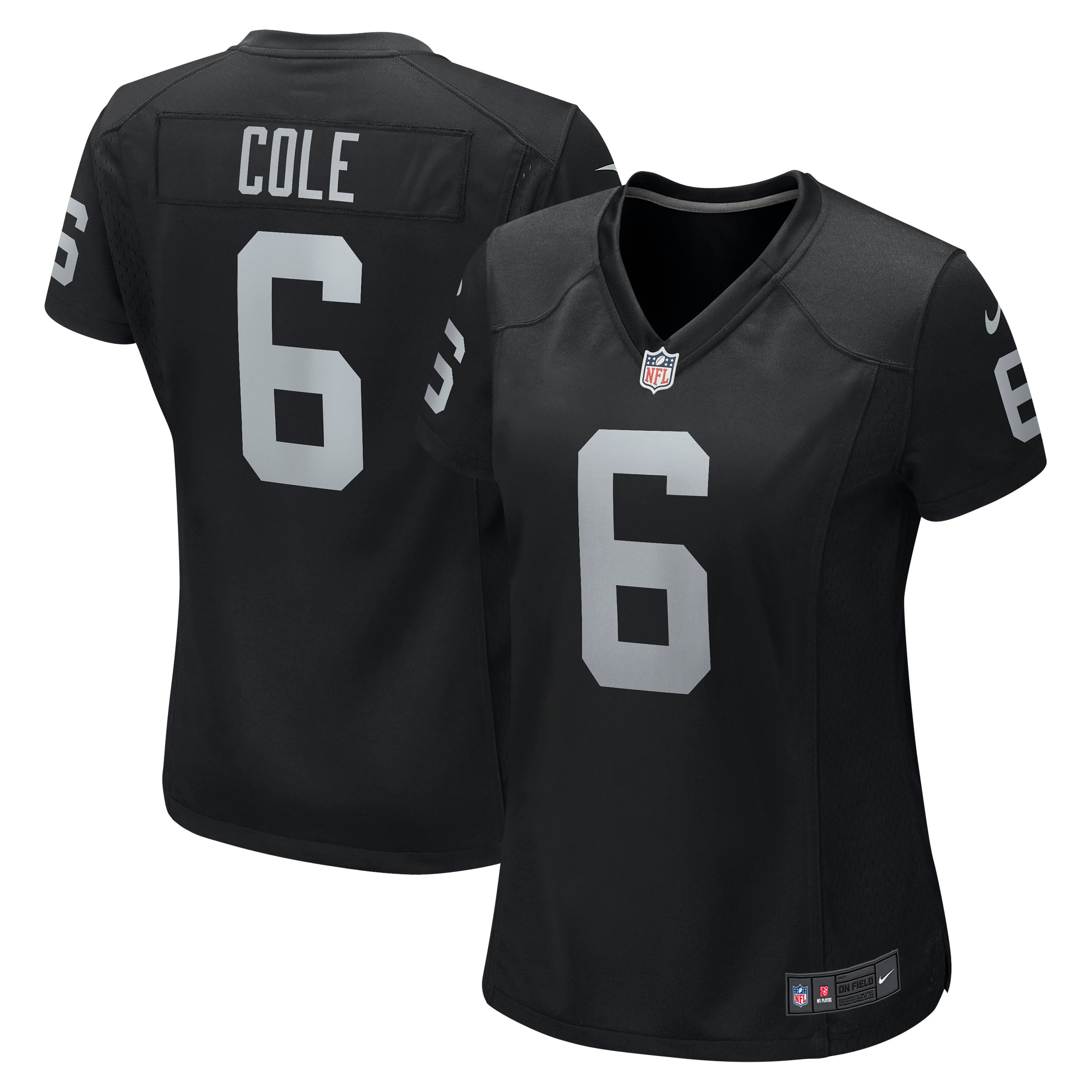 Women's Las Vegas Raiders AJ Cole Black Game Jersey JS8083 nicesnker