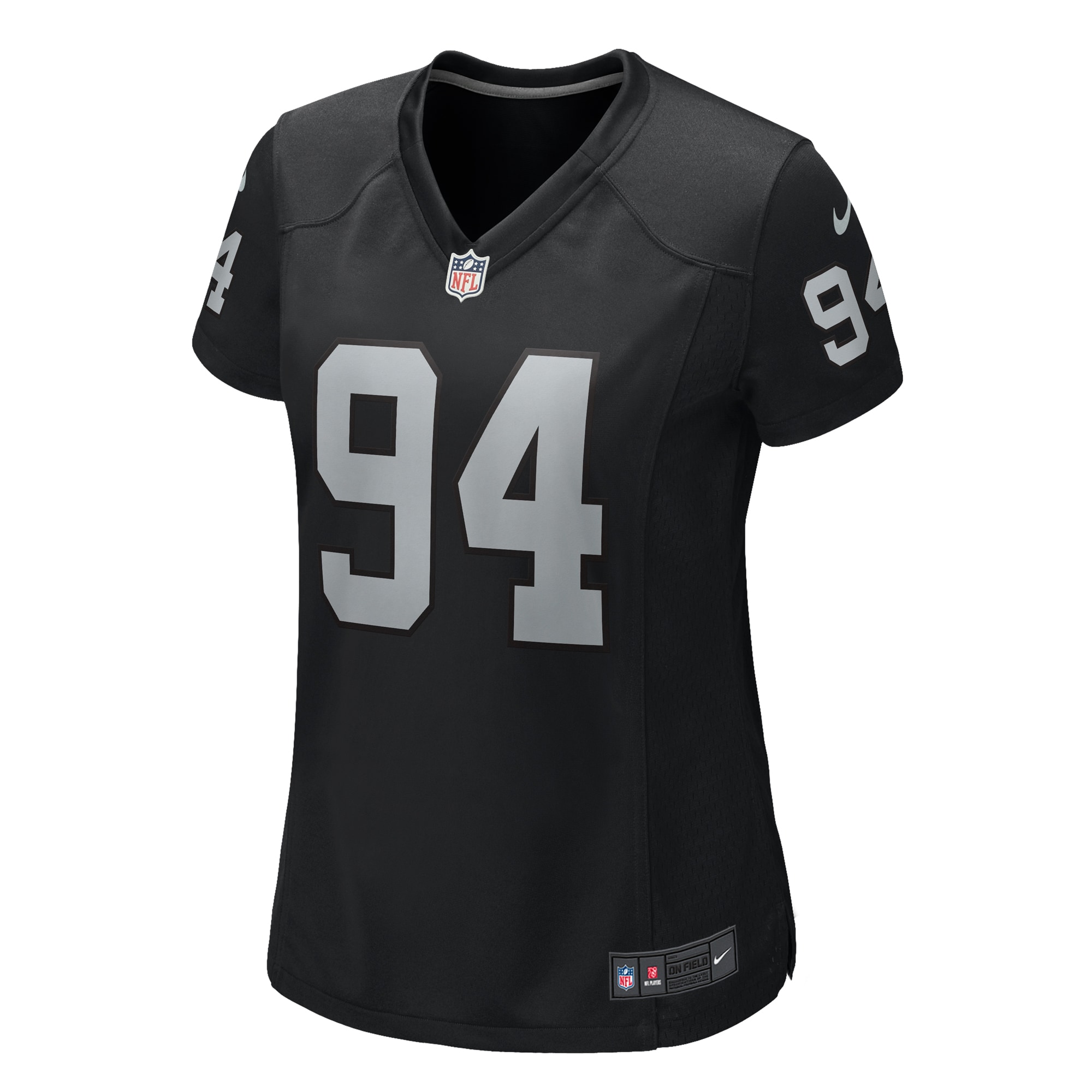 Alternative view of Women's Las Vegas Raiders Christian Wilkins Black Game Jersey JS5761 nicesnker