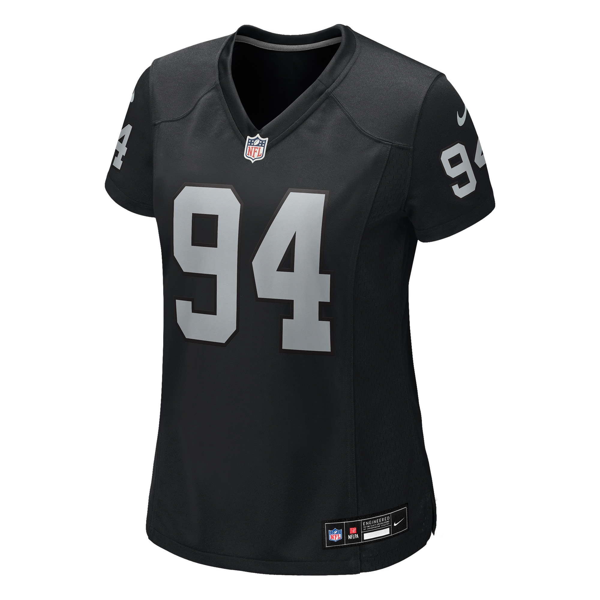 Alternative view of Women's Las Vegas Raiders Christian Wilkins Black Team Game Jersey JS8690 nicesnker