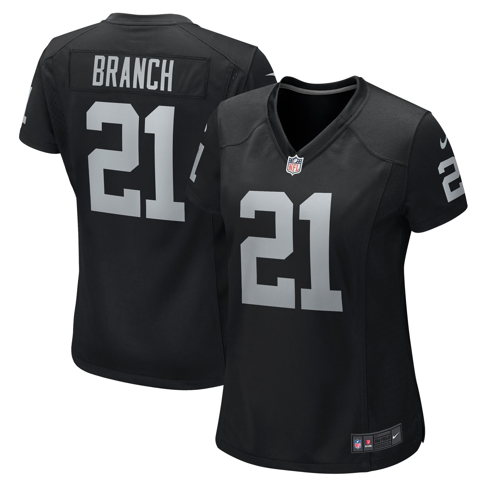 Women's Las Vegas Raiders Cliff Branch Black Retired Player Game Jersey JS3067 nicesnker