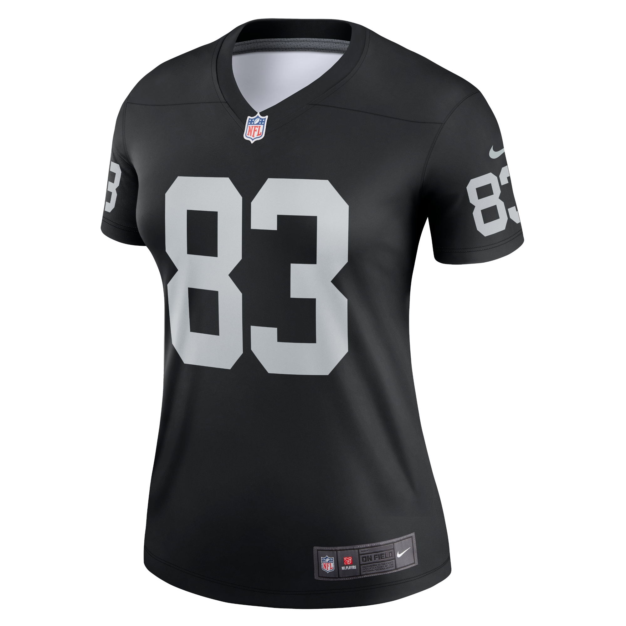 Alternative view of Women's Las Vegas Raiders Darren Waller Black Team Legend Player Performance Top JS6601 nicesnker