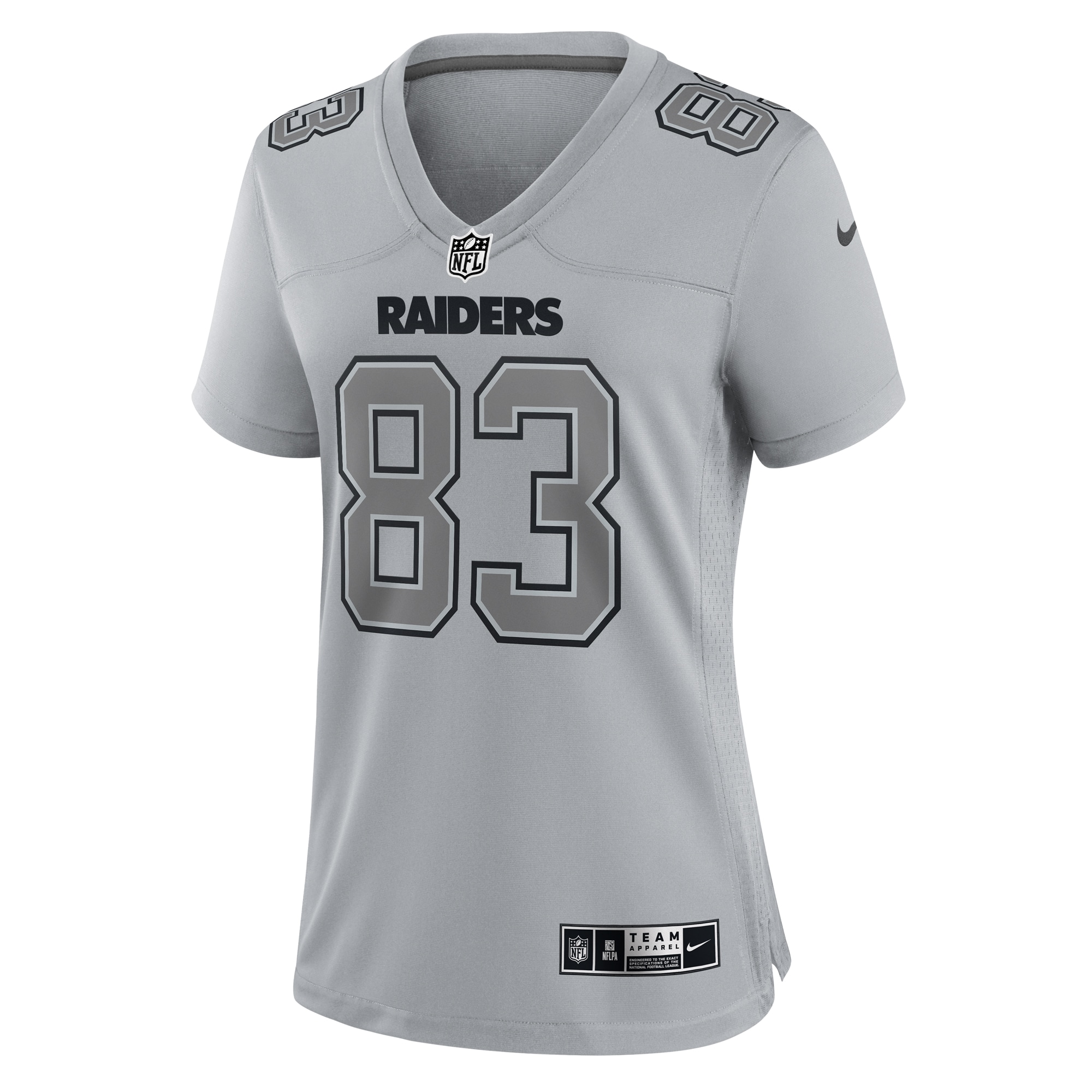 Alternative view of Women's Las Vegas Raiders Darren Waller Gray Atmosphere Fashion Game Jersey JS9948 nicesnker