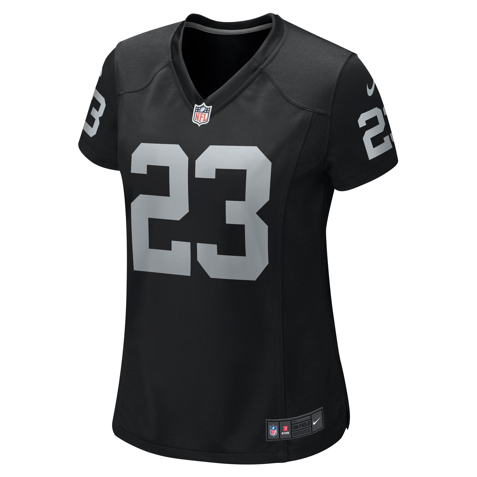 Alternative view of Women's Las Vegas Raiders David Long Jr. Black Team Game Jersey JS6143 nicesnker