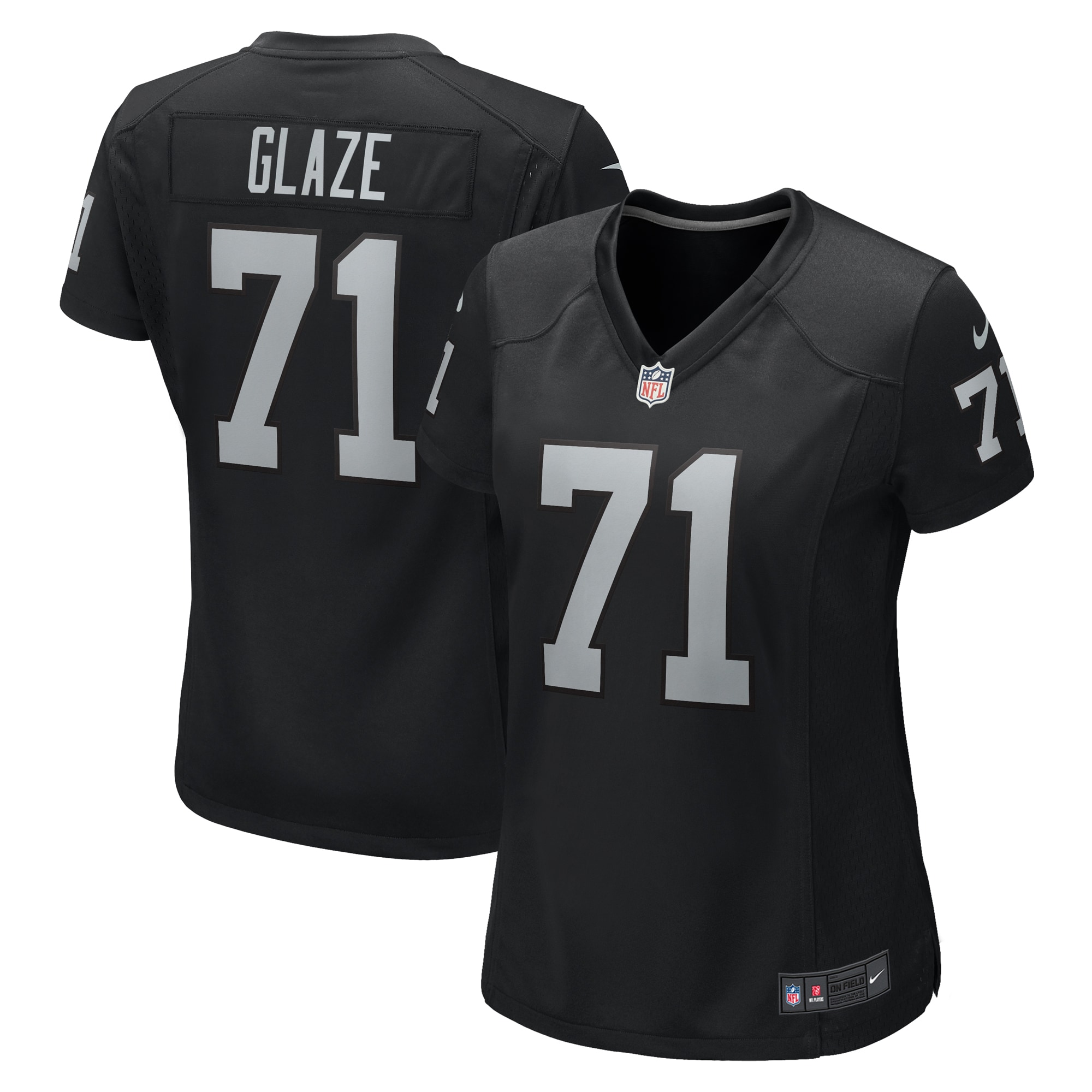 Women's Las Vegas Raiders DJ Glaze Black Game Jersey JS3094 nicesnker