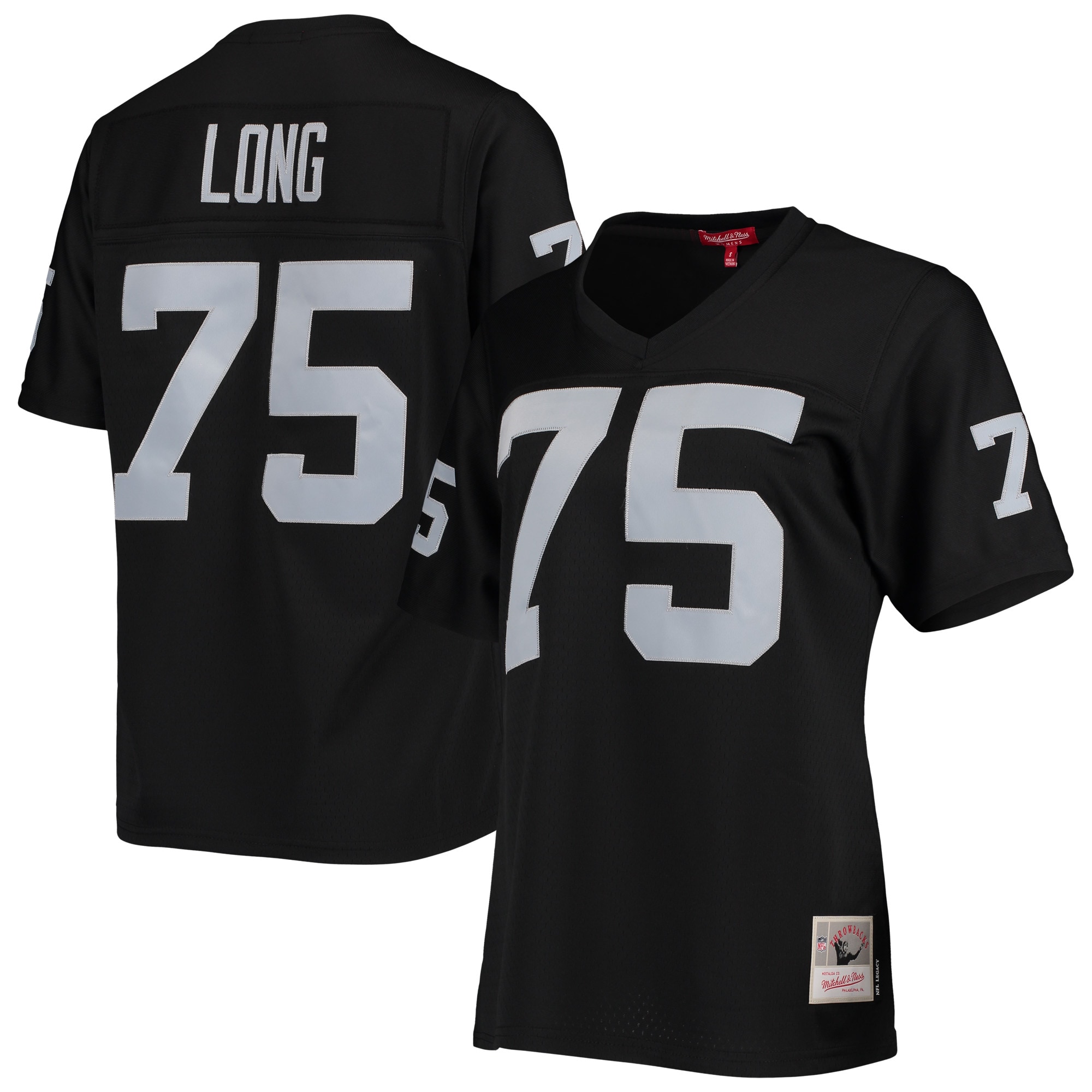 Women's Las Vegas Raiders Howie Long Mitchell & Ness Black Legacy Player Jersey JS8333 nicesnker