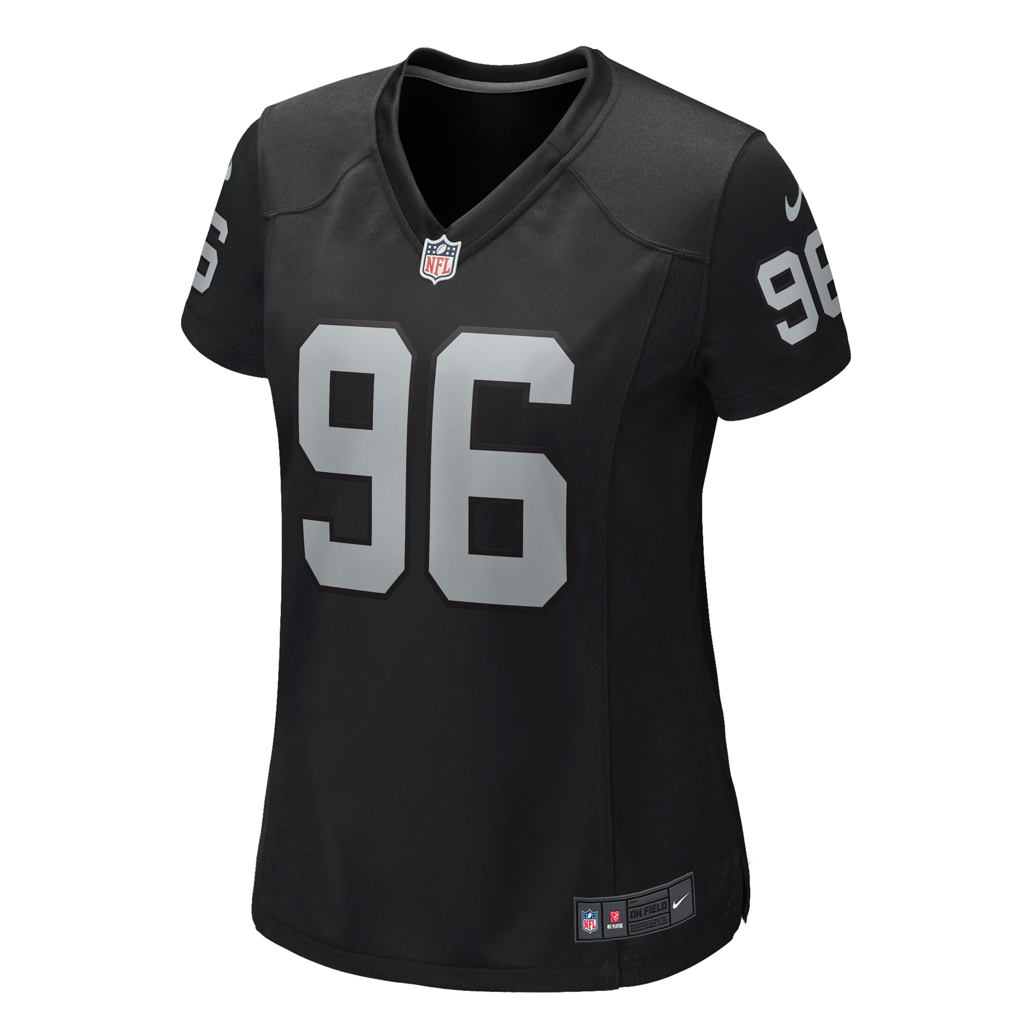 Alternative view of Women's Las Vegas Raiders Jonah Laulu Black Game Jersey JS5929 nicesnker