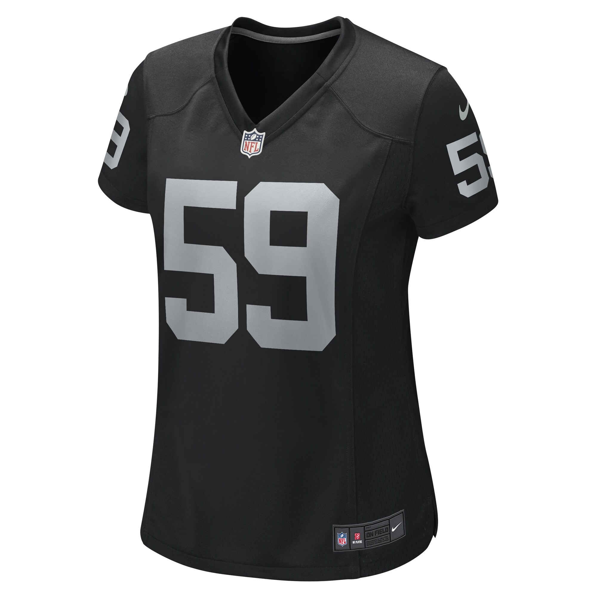 Alternative view of Women's Las Vegas Raiders Luke Masterson Black Game Player Jersey JS5196 nicesnker