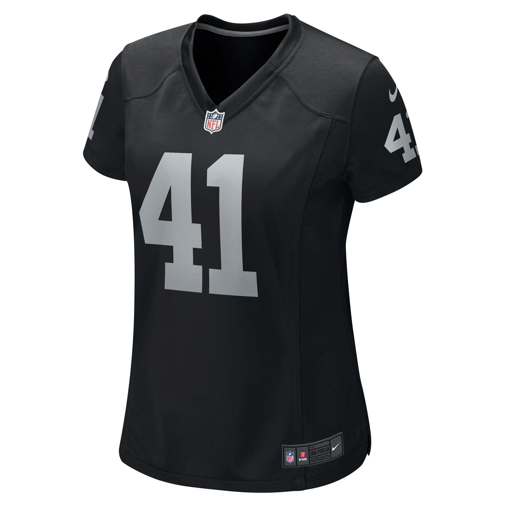 Alternative view of Women's Las Vegas Raiders Robert Spillane Black Game Player Jersey JS2502 nicesnker