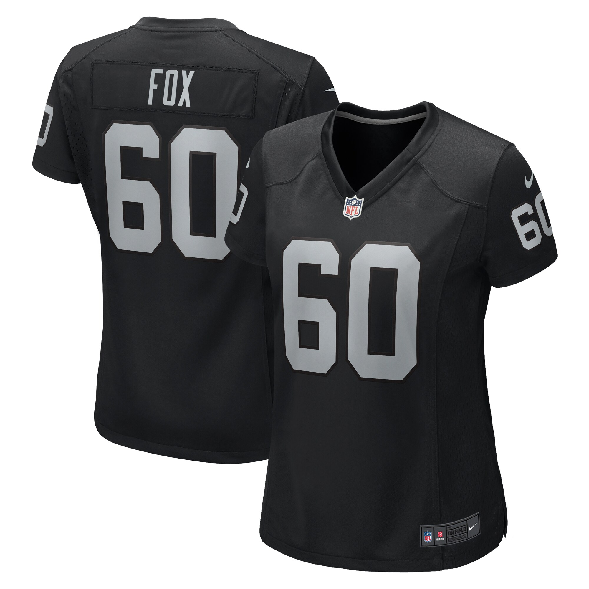 Women's Las Vegas Raiders Tomari Fox Black Game Jersey JS9361 nicesnker