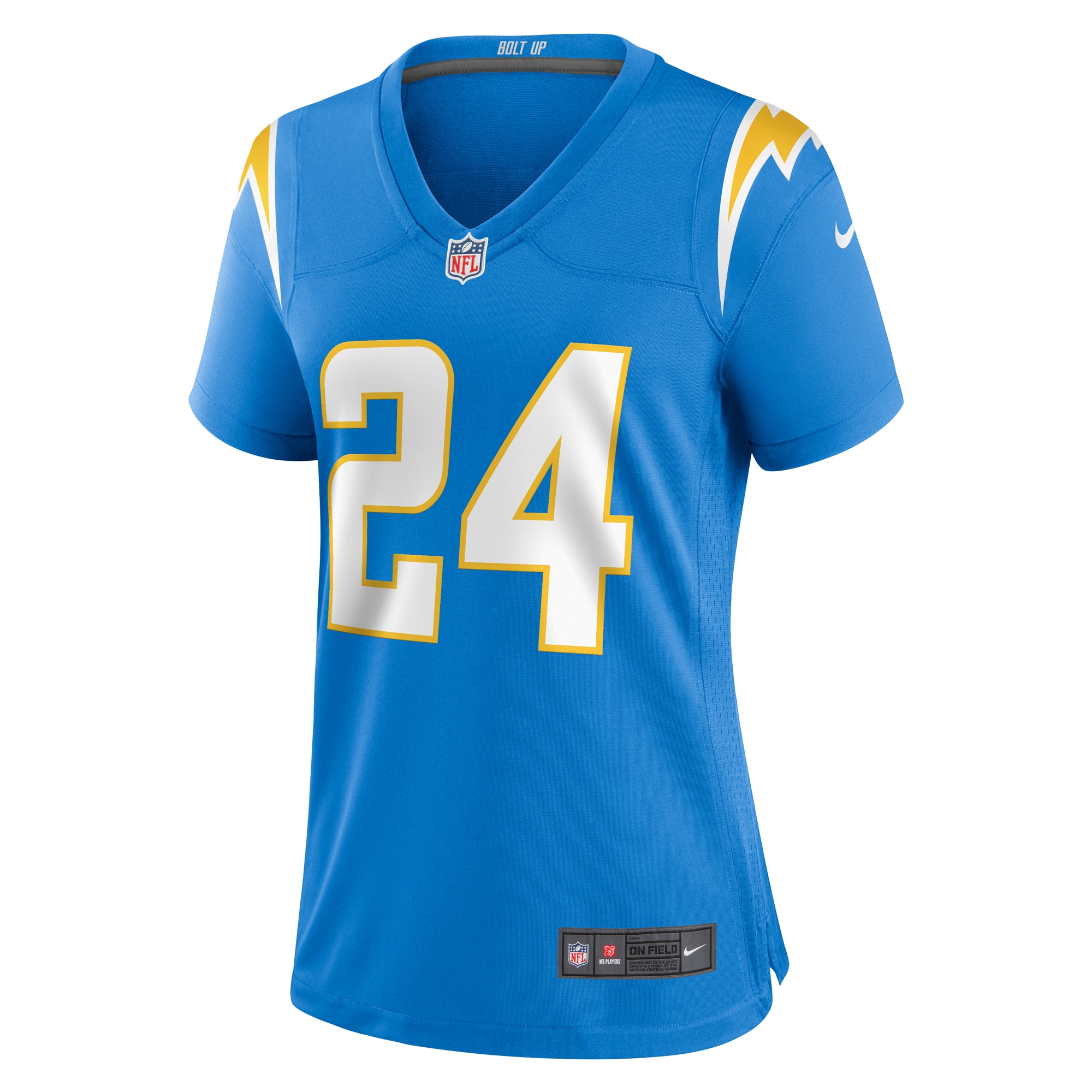 Alternative view of Women's Los Angeles Chargers AJ Finley Powder Blue Team Game Jersey JS1752 nicesnker