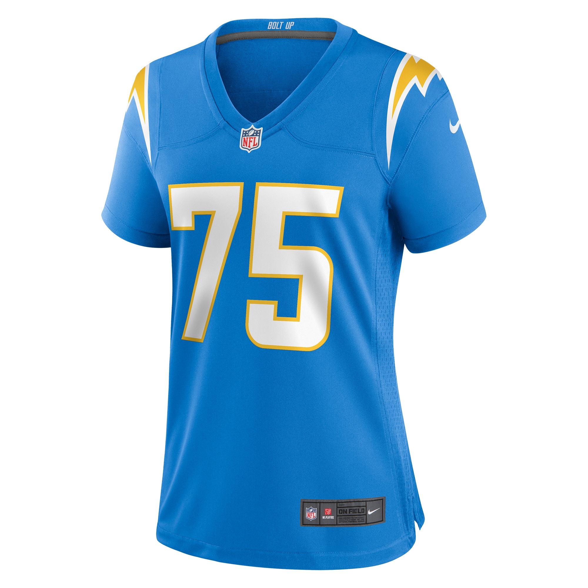 Alternative view of Women's Los Angeles Chargers Bradley Bozeman Powder Blue Game Jersey JS3570 nicesnker