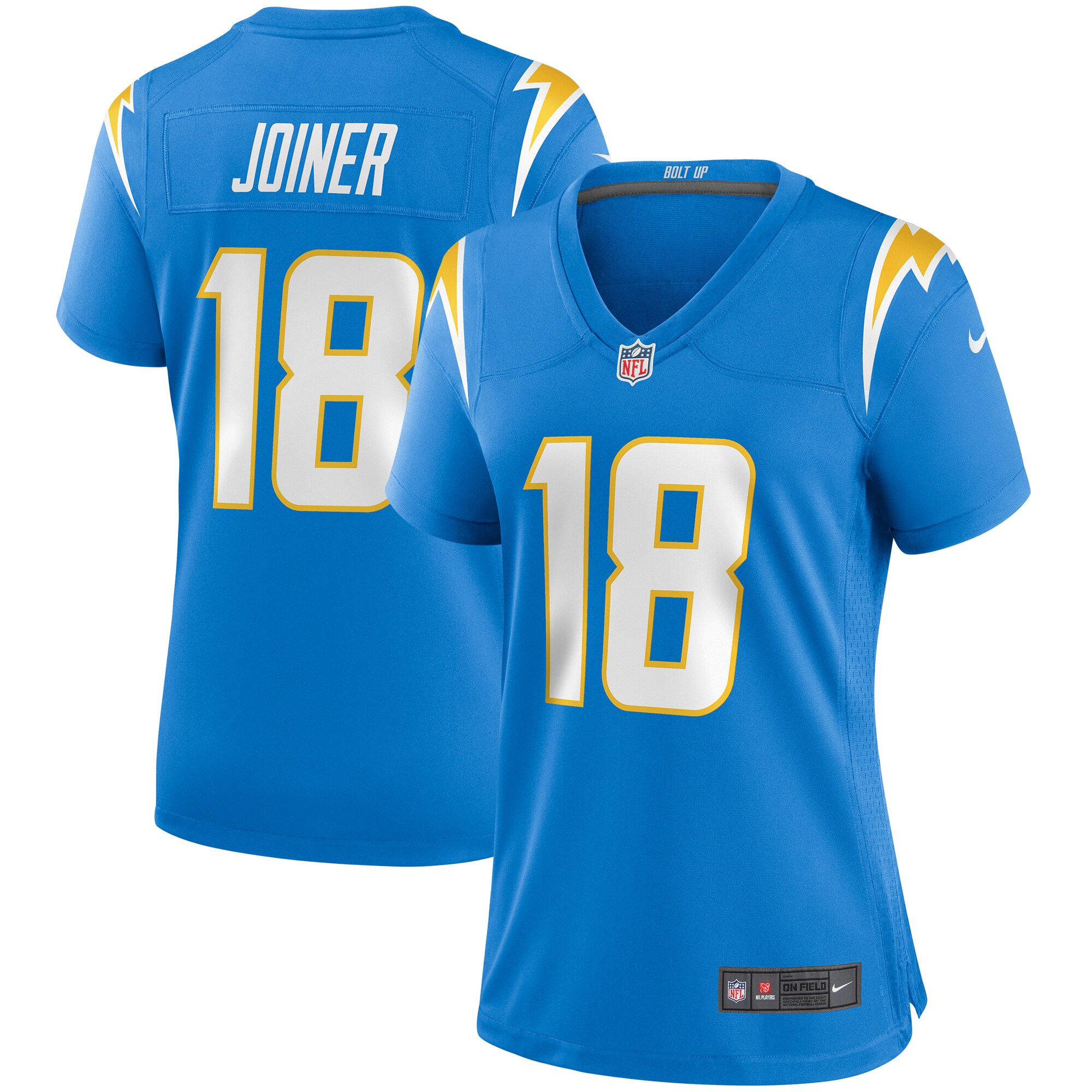 Women's Los Angeles Chargers Charlie Joiner Powder Blue Game Retired Player Jersey JS7030 nicesnker