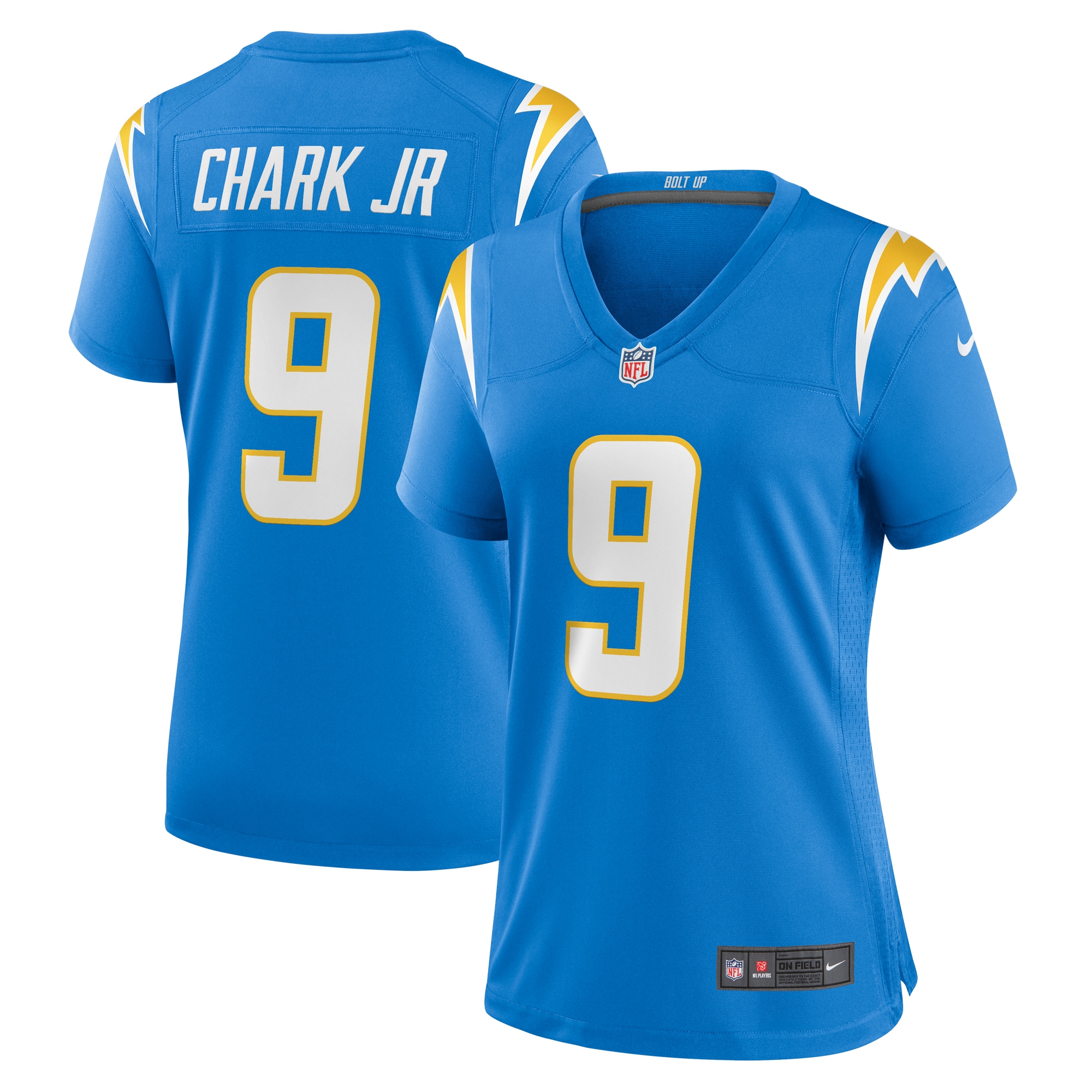 Women's Los Angeles Chargers DJ Chark Jr. Powder Blue Game Jersey JS4700 nicesnker