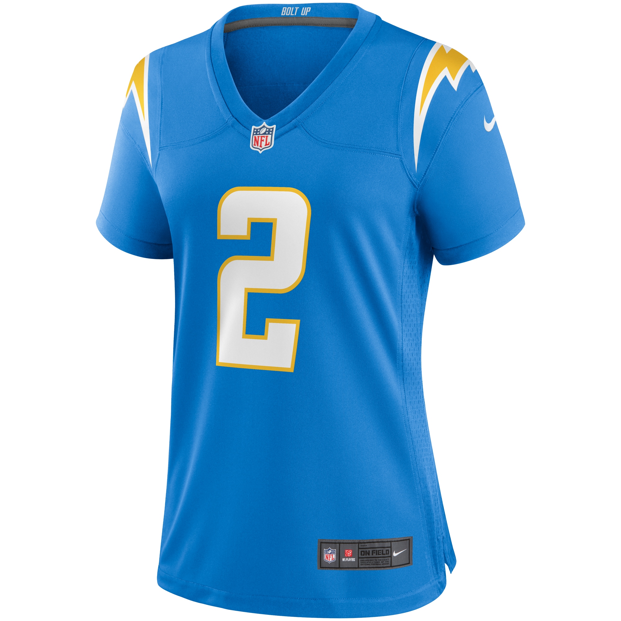 Alternative view of Women's Los Angeles Chargers Easton Stick Powder Blue Game Jersey JS3682 nicesnker