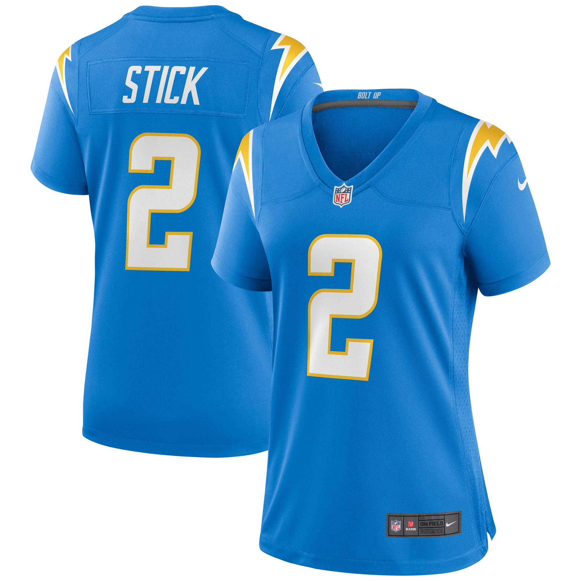 Women's Los Angeles Chargers Easton Stick Powder Blue Game Jersey JS3682 nicesnker