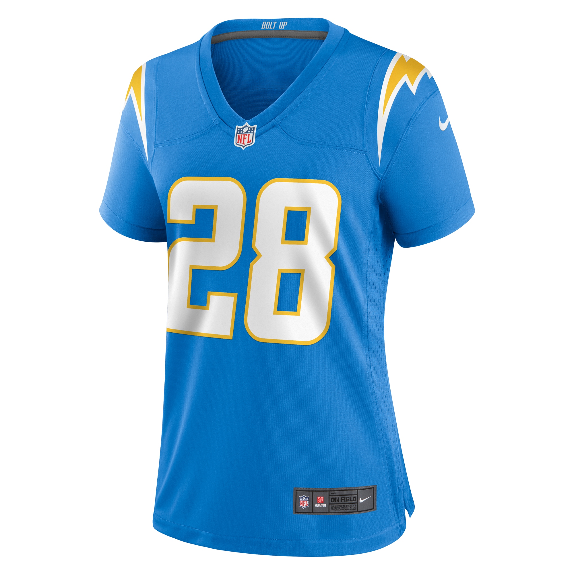 Alternative view of Women's Los Angeles Chargers Hassan Haskins Powder Blue Game Jersey JS1855 nicesnker