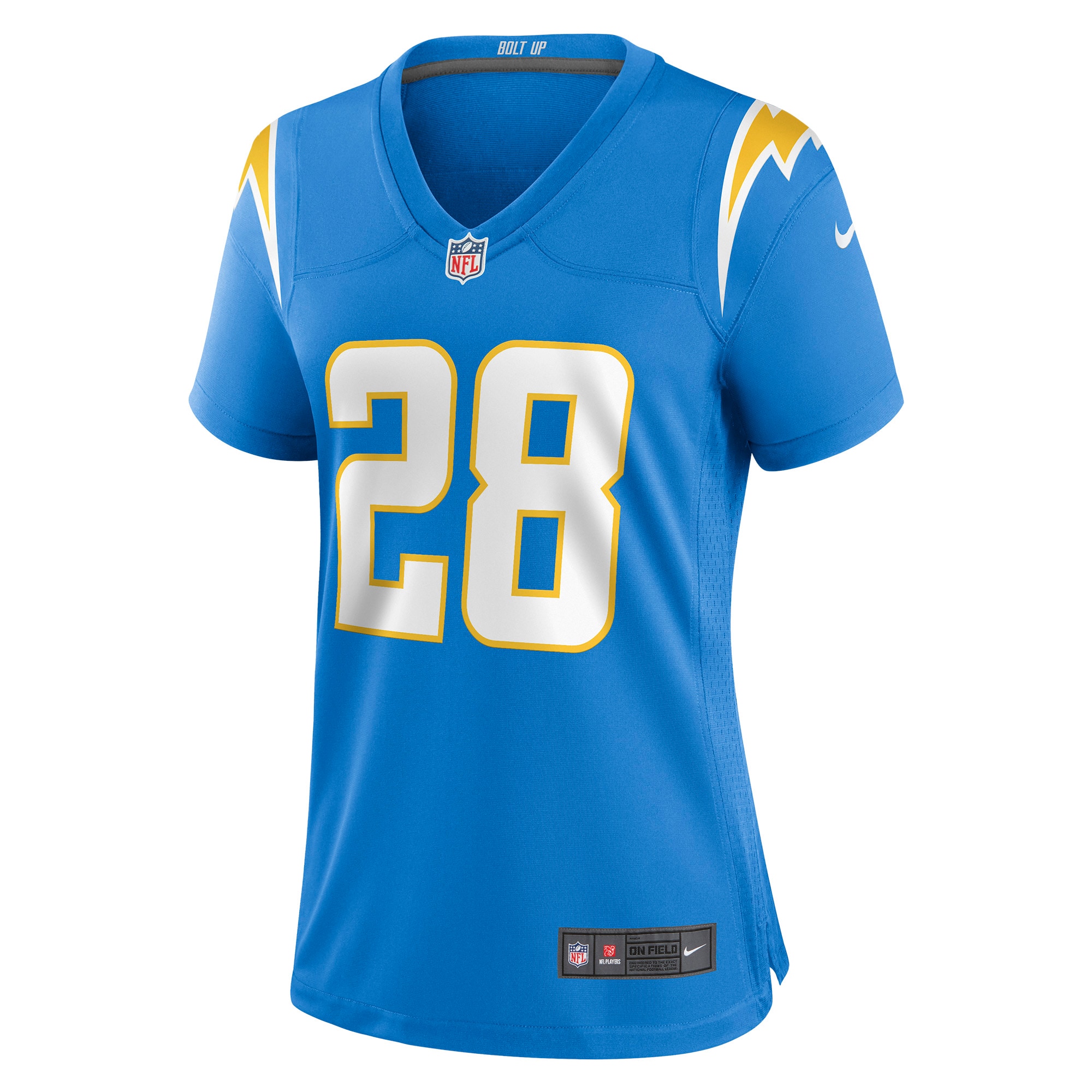 Alternative view of Women's Los Angeles Chargers Isaiah Spiller Powder Blue Game Jersey JS9458 nicesnker