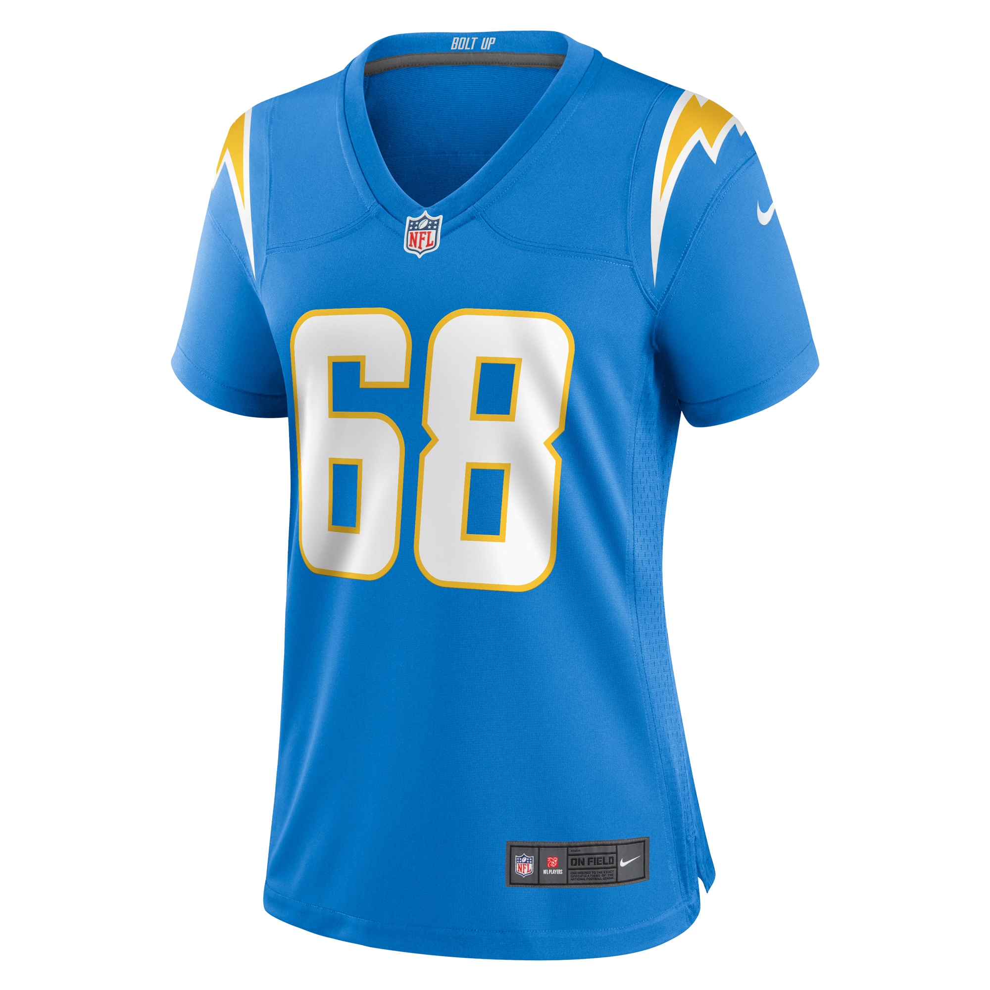 Alternative view of Women's Los Angeles Chargers Jamaree Salyer Powder Blue Game Player Jersey JS8143 nicesnker
