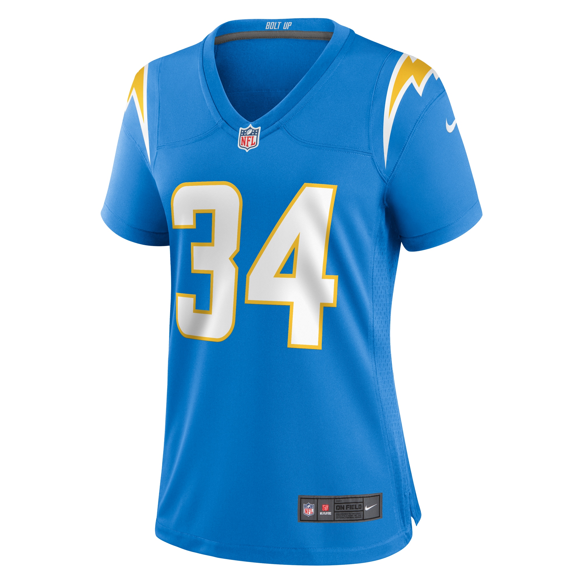 Alternative view of Women's Los Angeles Chargers Jaret Patterson Powder Blue Team Game Jersey JS5156 nicesnker