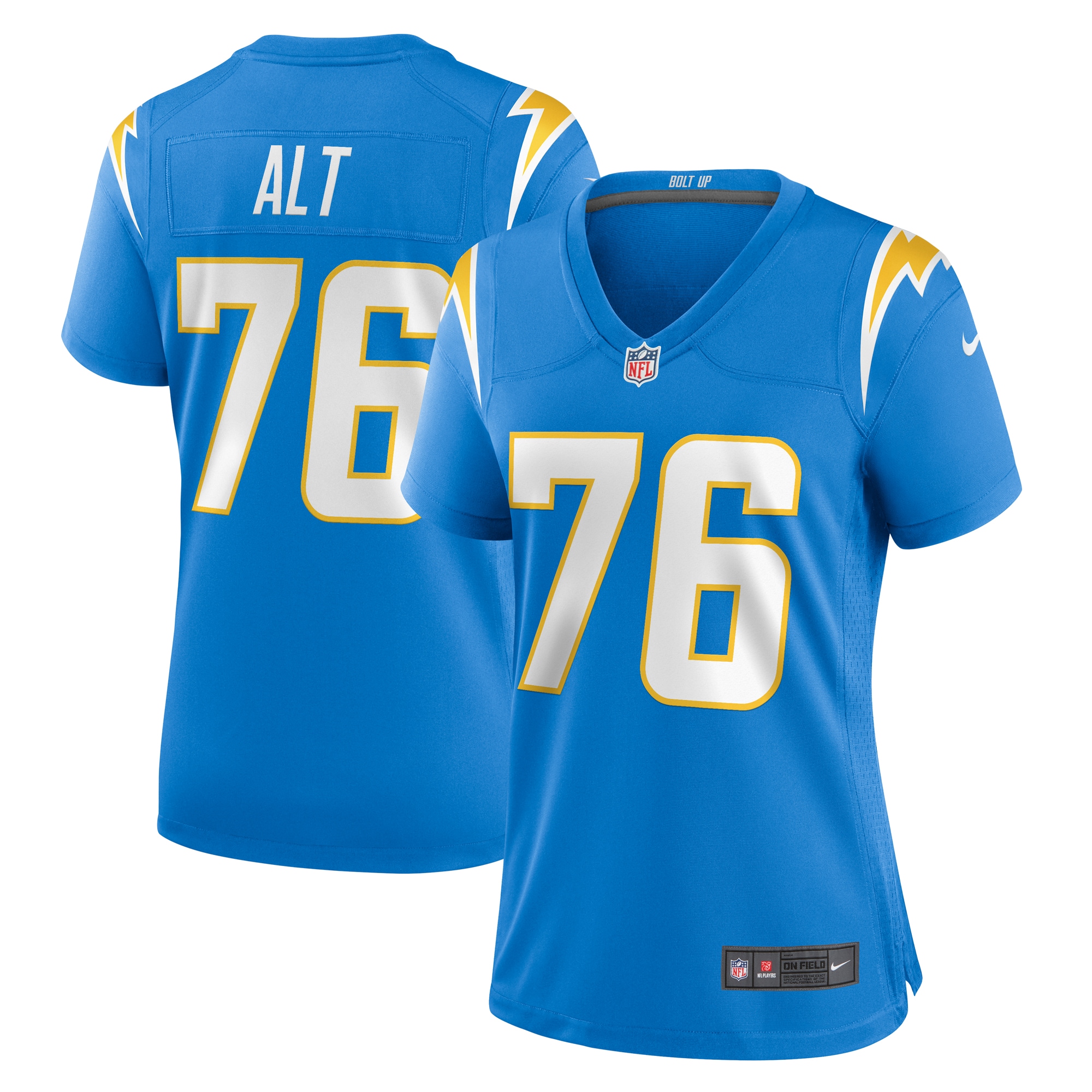 Women's Los Angeles Chargers Joe Alt Powder Blue Game Jersey JS1207 nicesnker