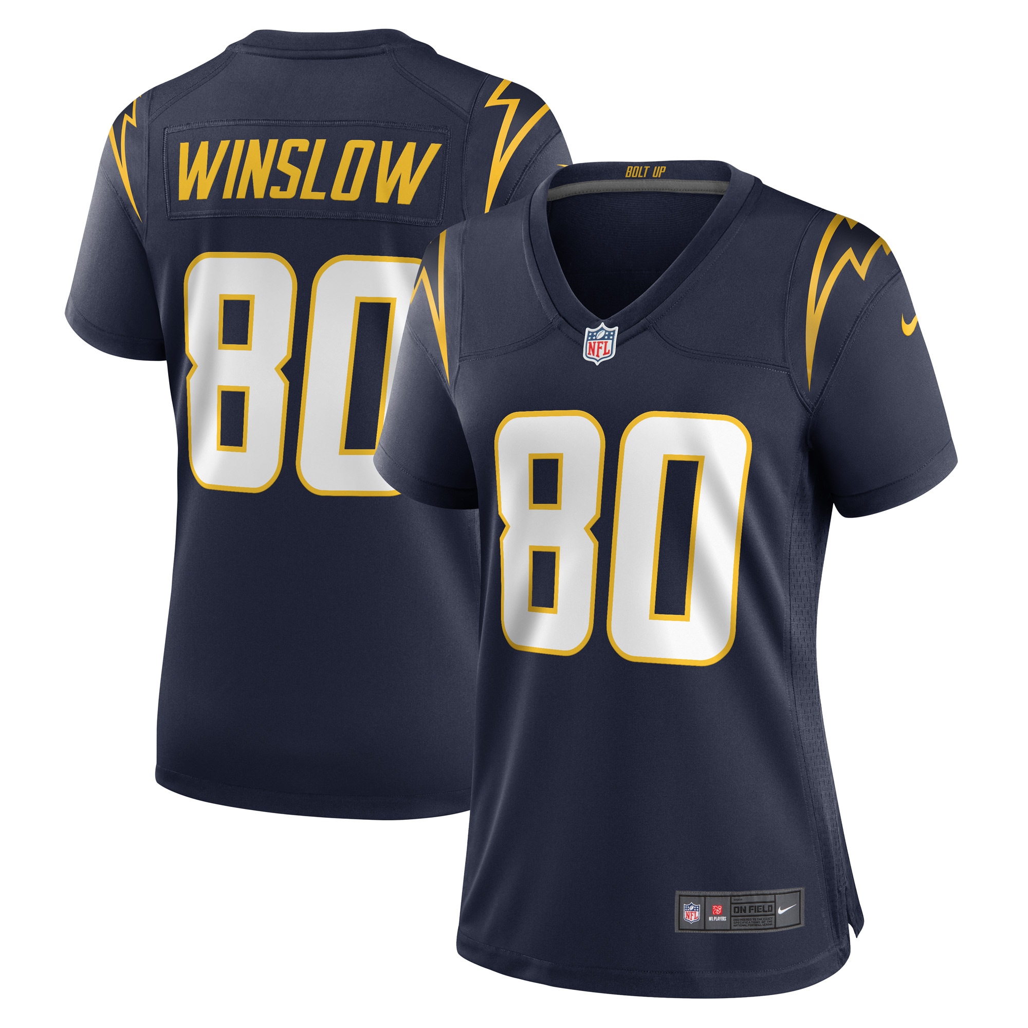 Women's Los Angeles Chargers Kellen Winslow Navy Retired Player Jersey JS4303 nicesnker