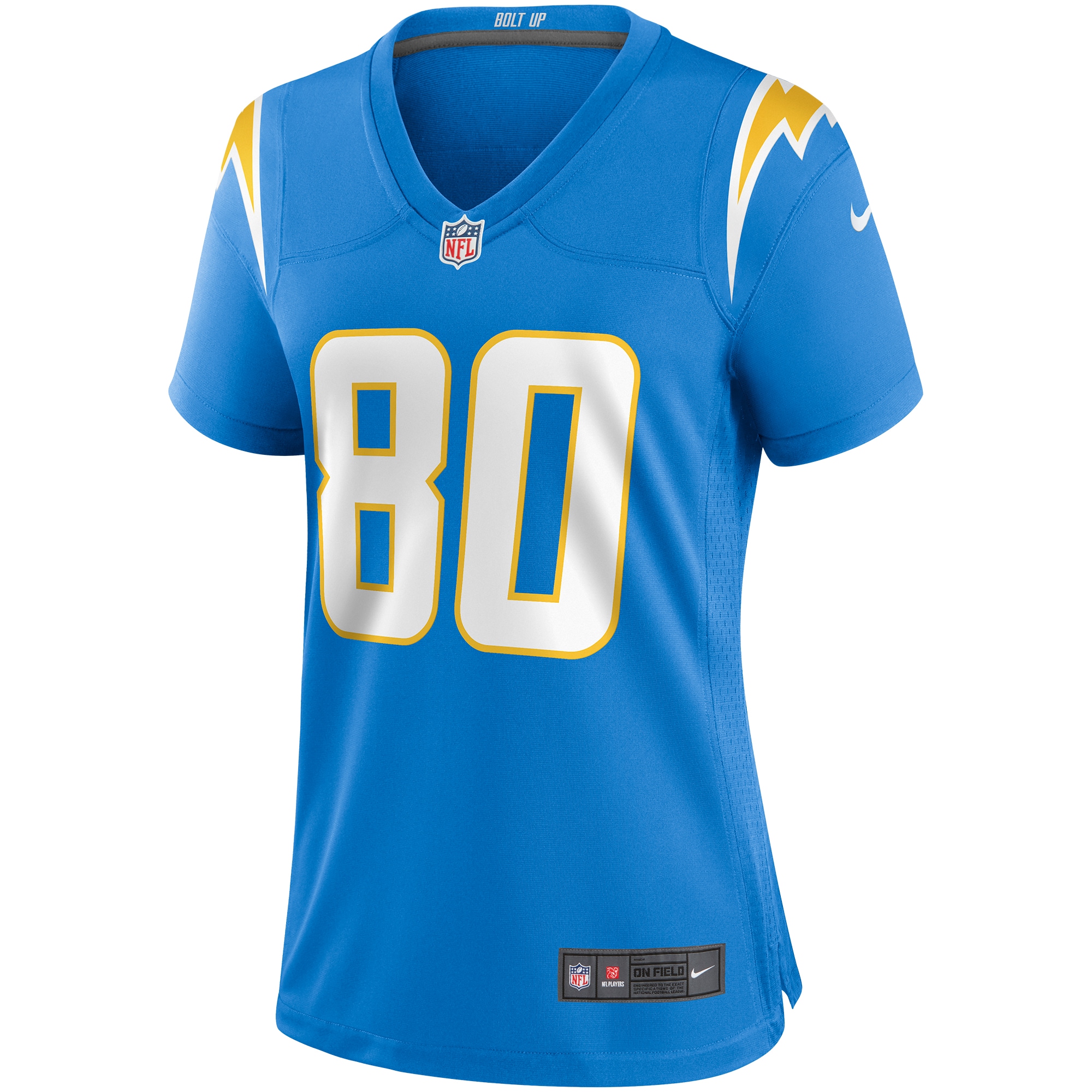 Alternative view of Women's Los Angeles Chargers Kellen Winslow Powder Blue Game Retired Player Jersey JS1157 nicesnker
