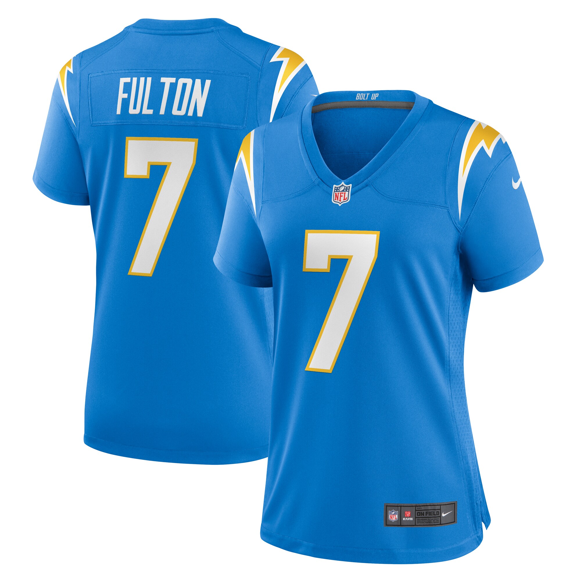 Women's Los Angeles Chargers Kristian Fulton Powder Blue Game Jersey JS9759 nicesnker