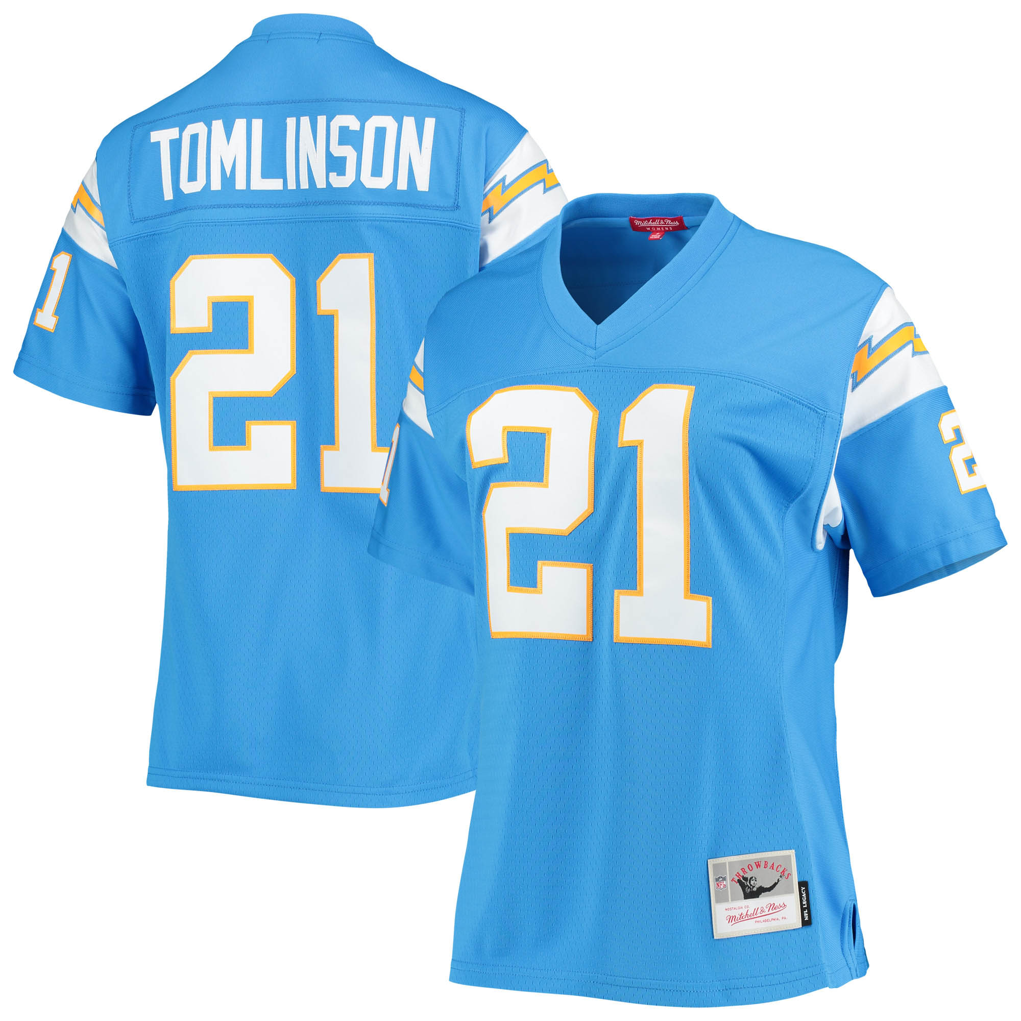 Women's Los Angeles Chargers LaDainian Tomlinson Mitchell & Ness Powder Blue Legacy Player Jersey JS5102 nicesnker