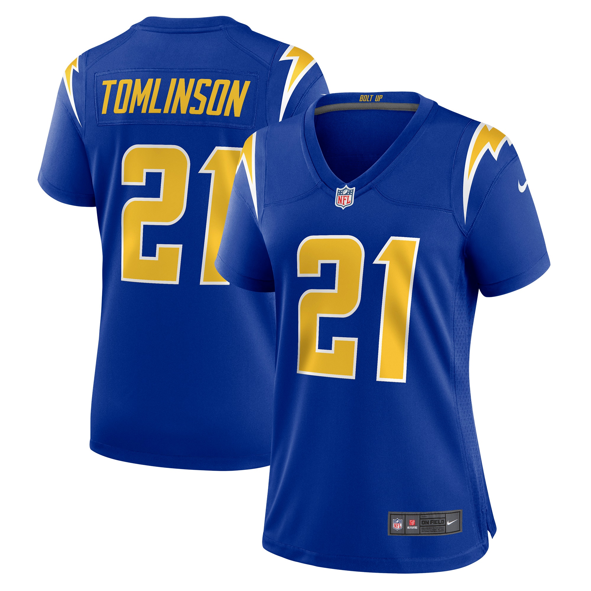 Women's Los Angeles Chargers LaDainian Tomlinson Royal Retired Game Jersey JS6706 nicesnker