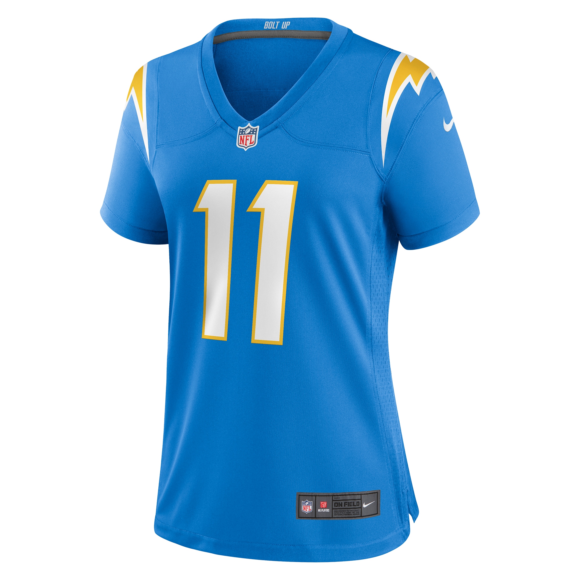 Alternative view of Women's Los Angeles Chargers Luis Perez Powder Blue Team Game Jersey JS8263 nicesnker