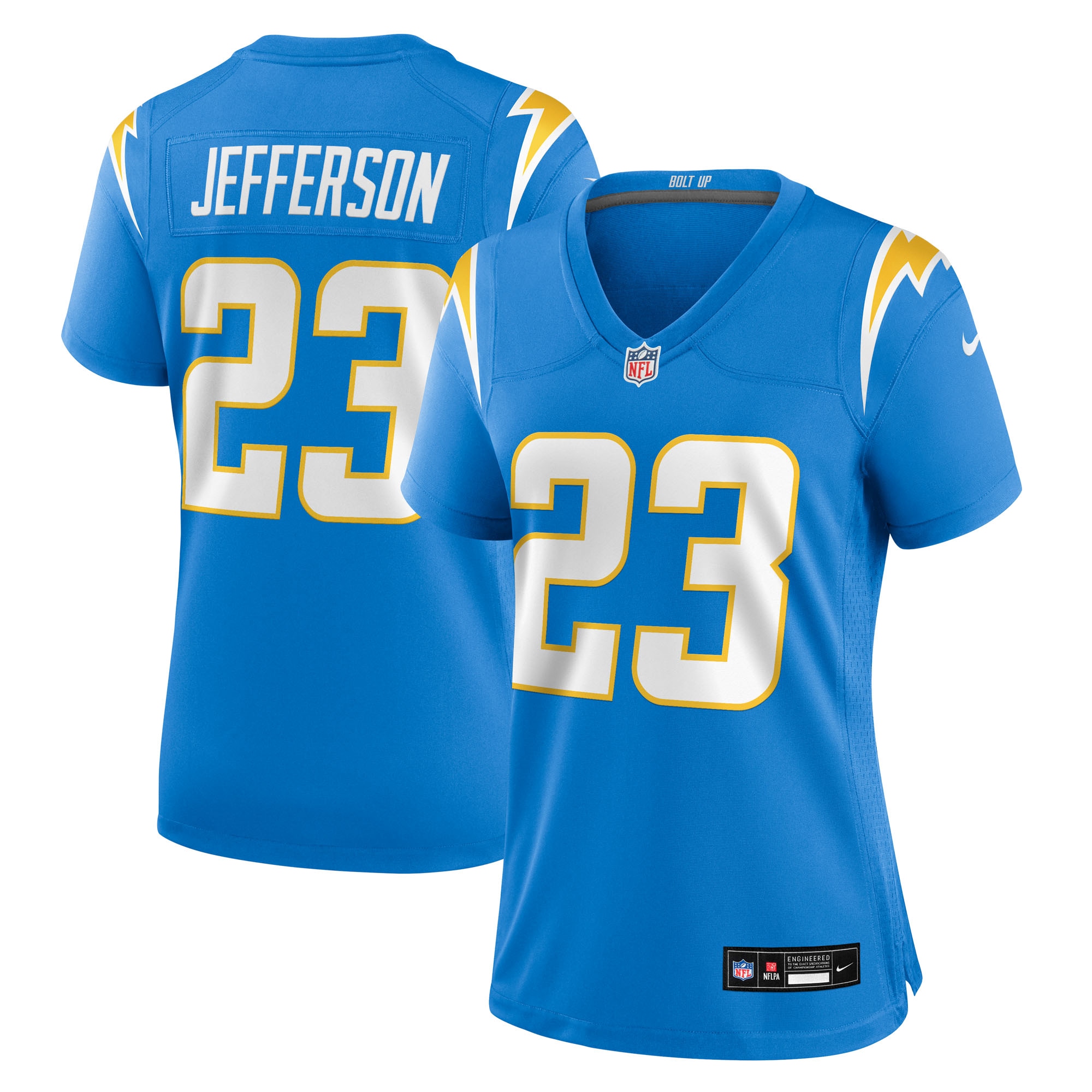 Women's Los Angeles Chargers Tony Jefferson Powder Blue Team Game Jersey JS2246 nicesnker