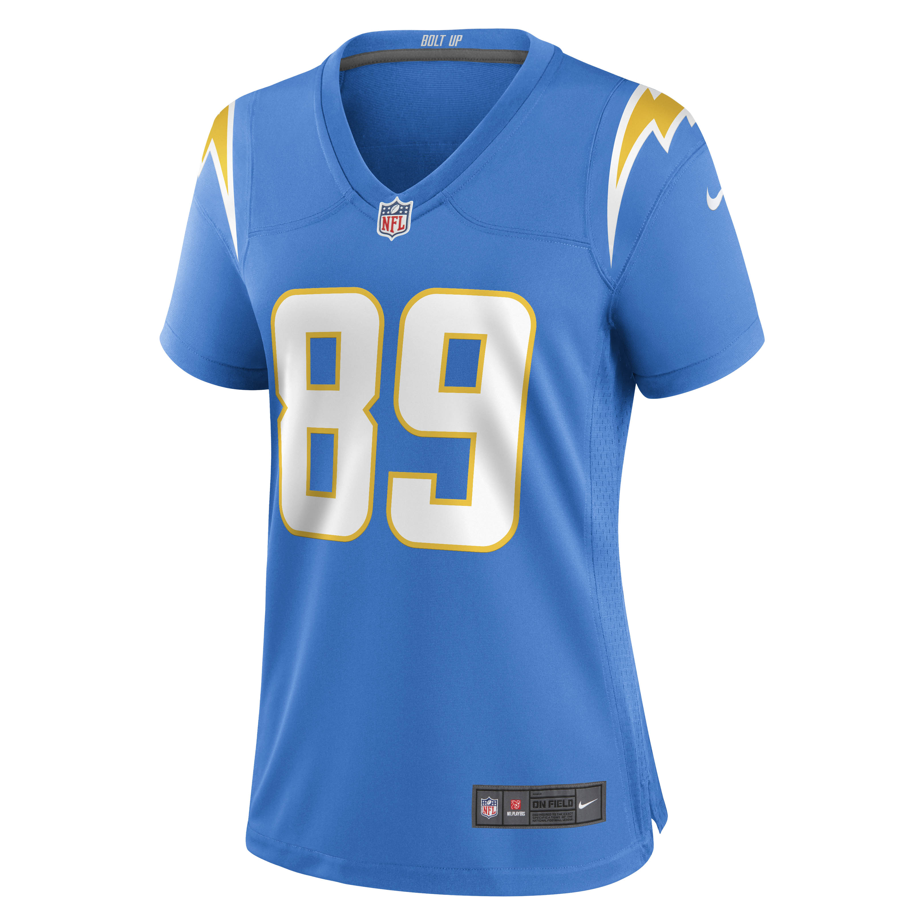 Alternative view of Women's Los Angeles Chargers Wes Chandler Powder Blue Retired Player Jersey JS2102 nicesnker