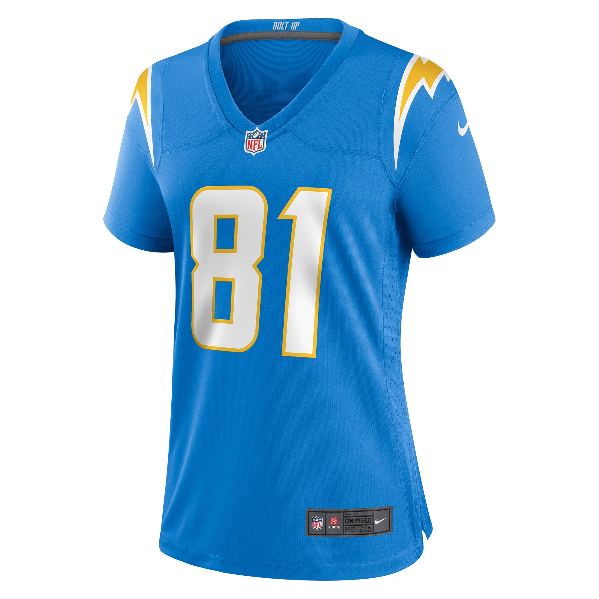 Alternative view of Women's Los Angeles Chargers Will Dissly Powder Blue Game Jersey JS5736 nicesnker