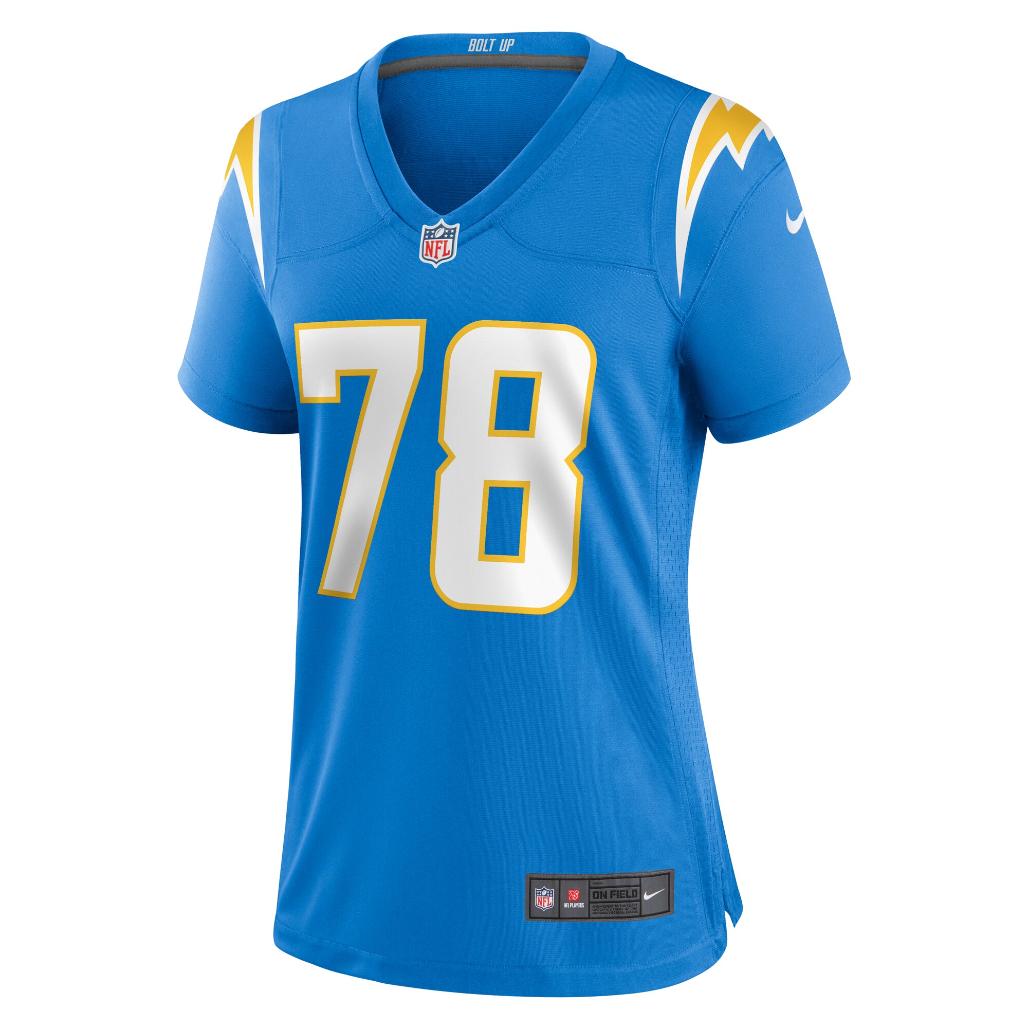 Women's Los Angeles Chargers Zack Bailey Powder Blue Player Game Jersey JS2635 nicesnker