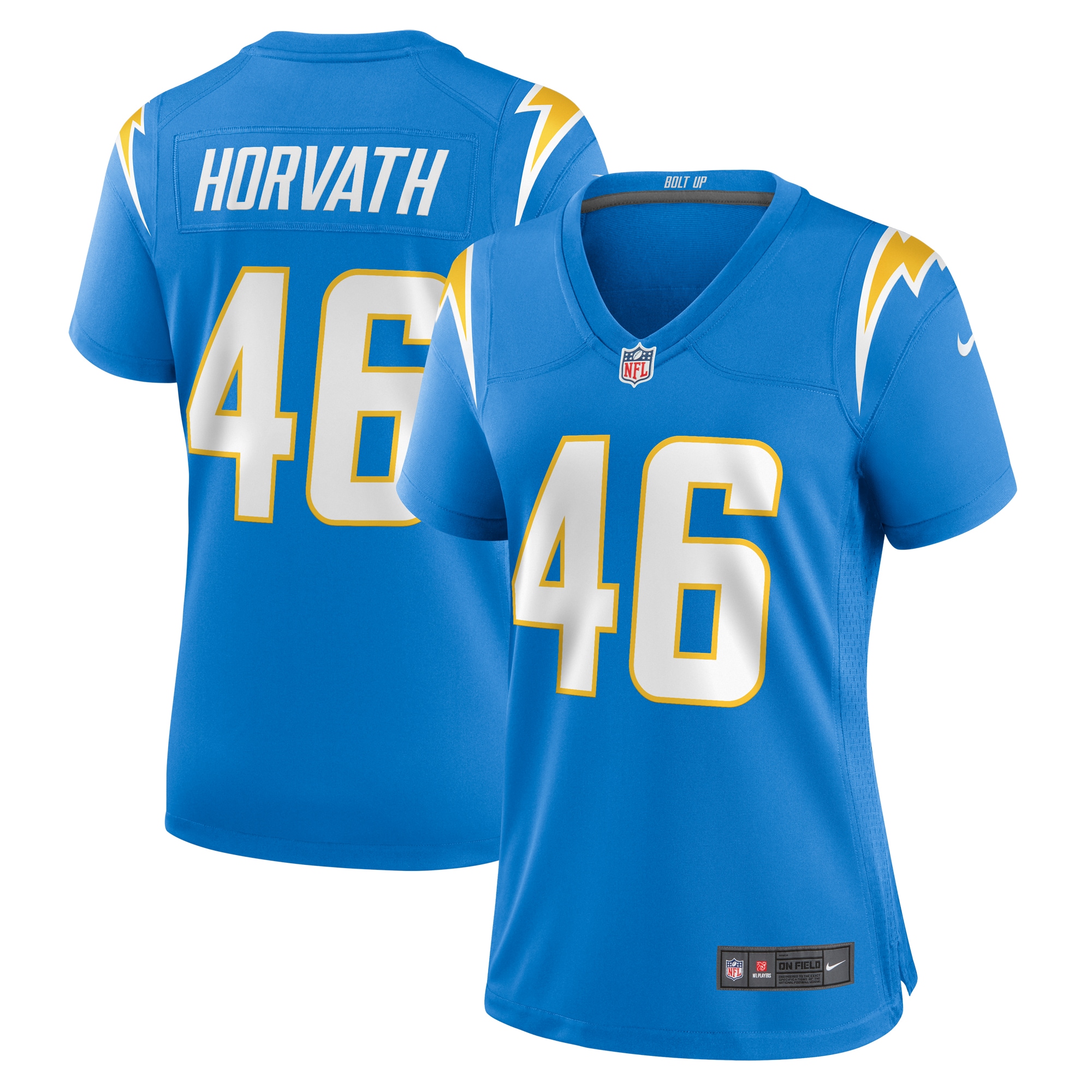 Women's Los Angeles Chargers Zander Horvath Powder Blue Game Jersey JS1787 nicesnker