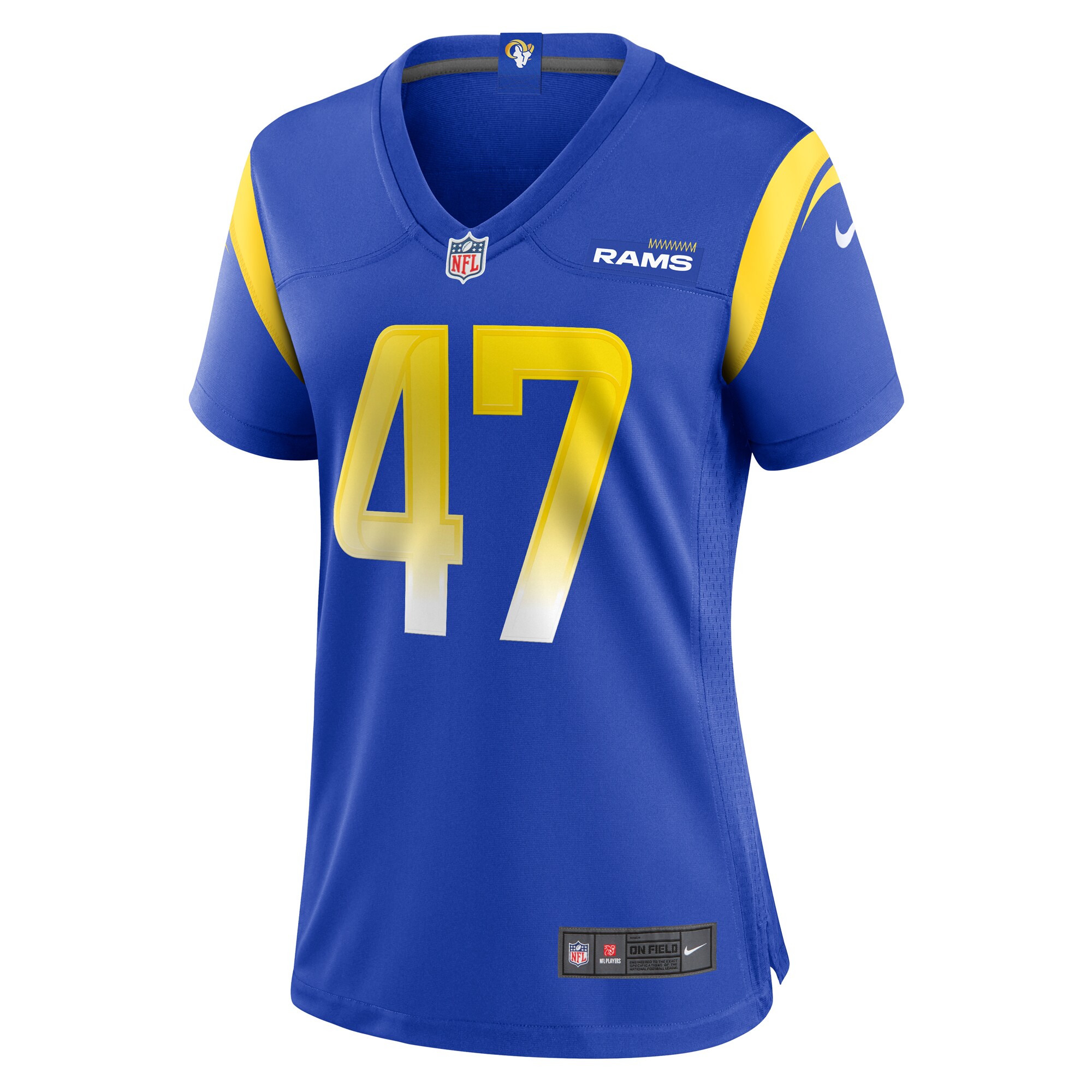 Alternative view of Women's Los Angeles Rams Alex Ward Royal Home Game Jersey JS8923 nicesnker