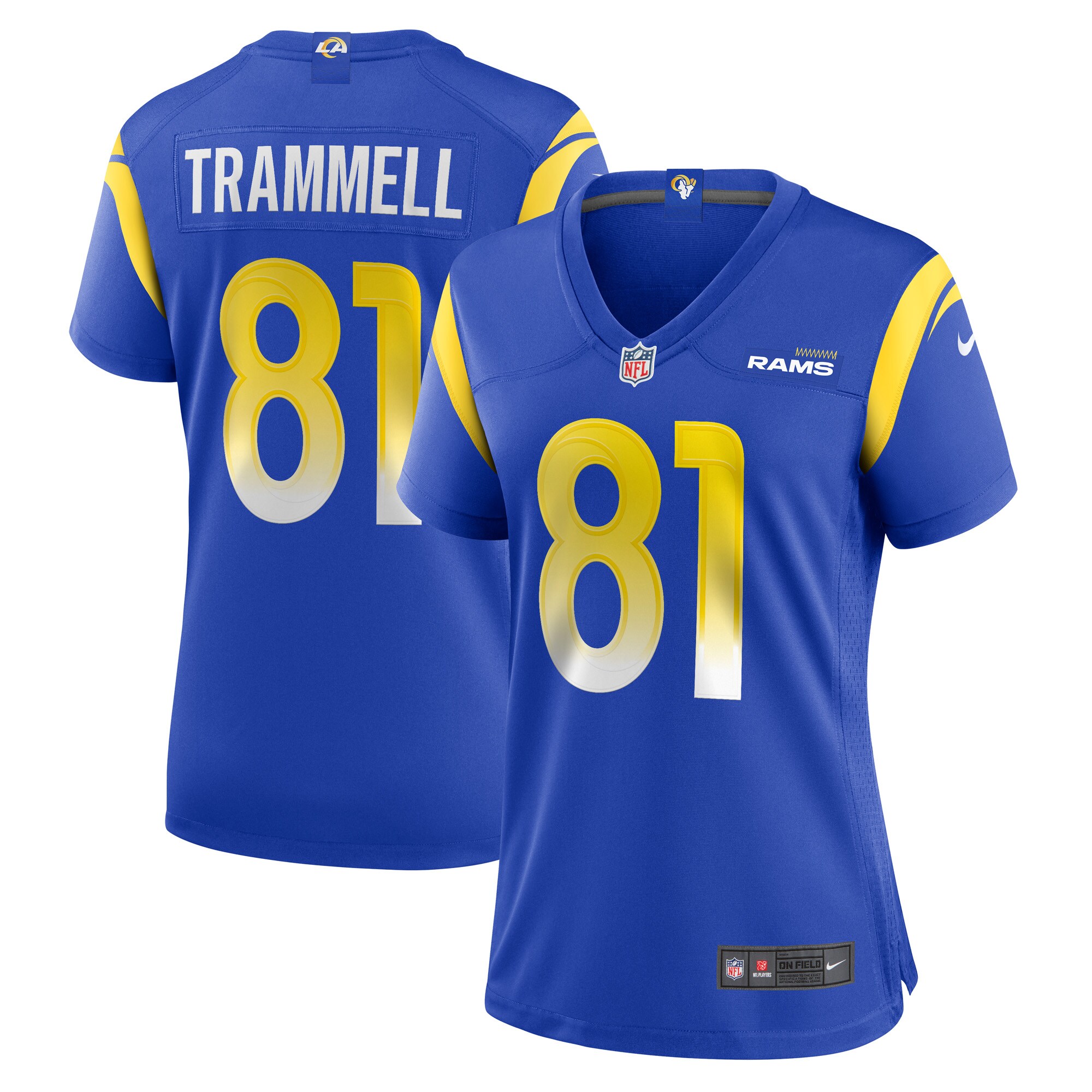 Women's Los Angeles Rams Austin Trammell Royal Game Player Jersey JS6974 nicesnker