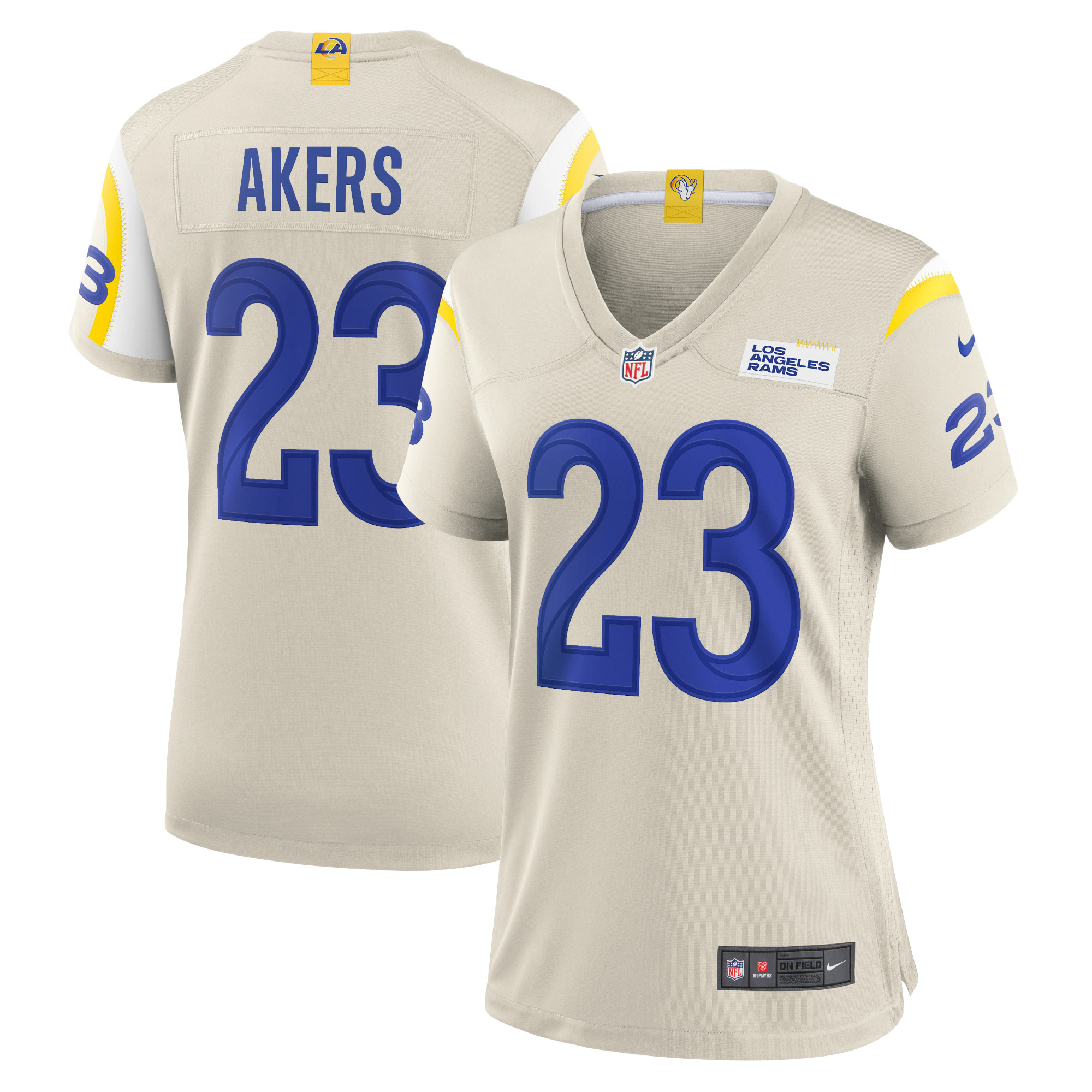 Women's Los Angeles Rams Cam Akers Bone Game Jersey JS1426 nicesnker