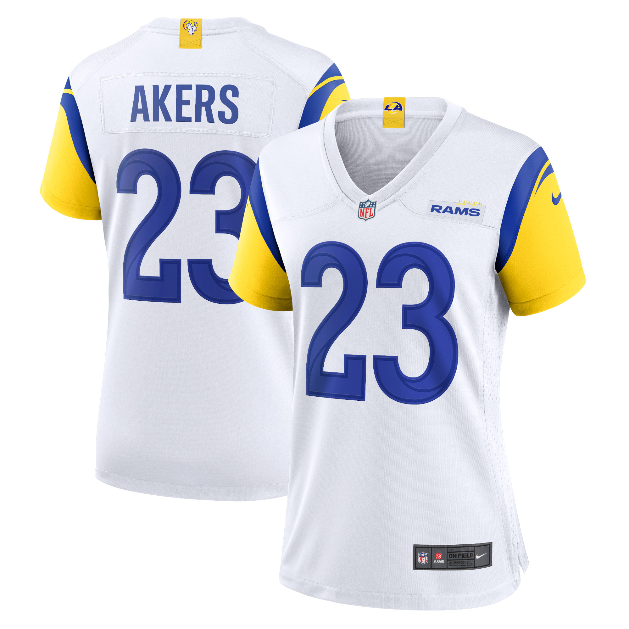 Women's Los Angeles Rams Cam Akers White Game Jersey JS8957 nicesnker
