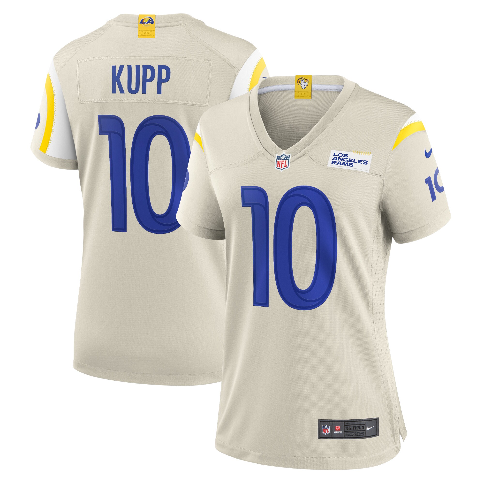 Women's Los Angeles Rams Cooper Kupp Bone Player Game Jersey JS1151 nicesnker