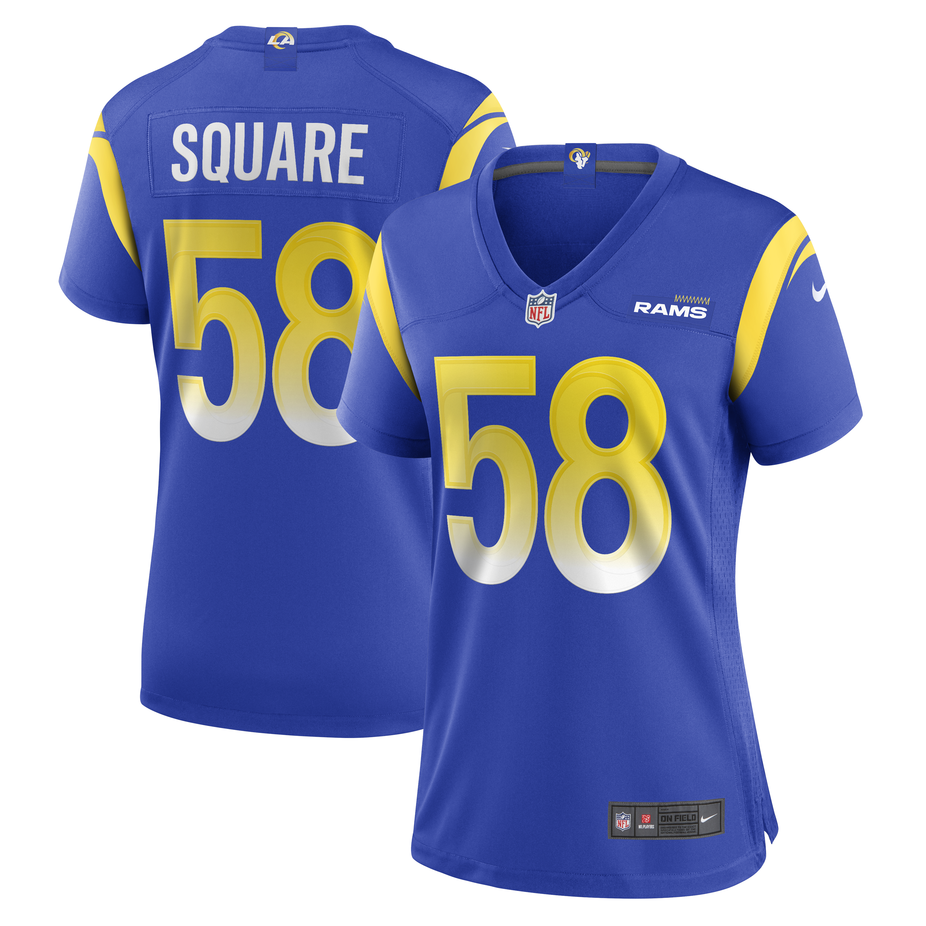 Women's Los Angeles Rams DeAndre Square Royal Game Jersey JS6094 nicesnker