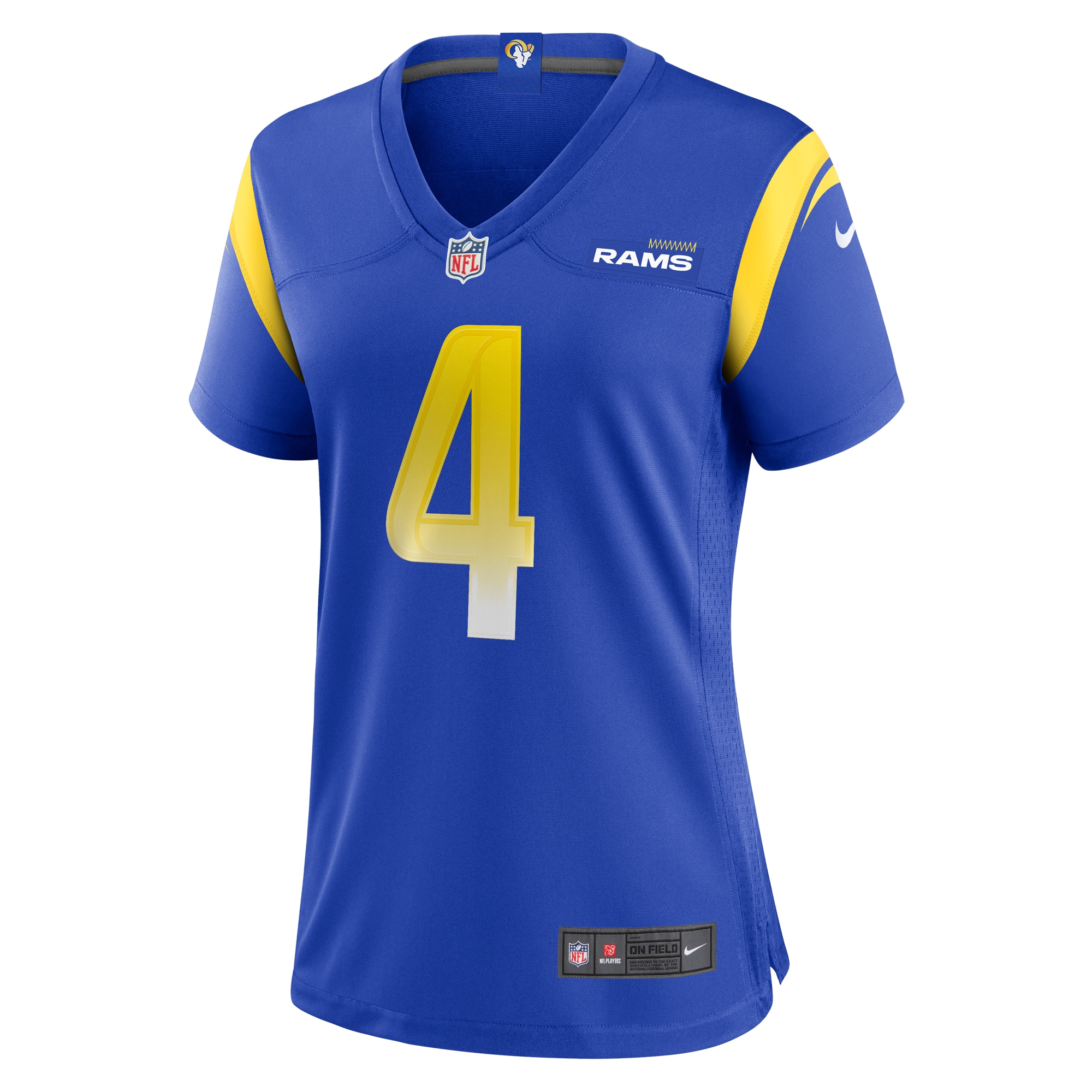 Alternative view of Women's Los Angeles Rams Dresser Winn Royal Team Game Jersey JS1764 nicesnker