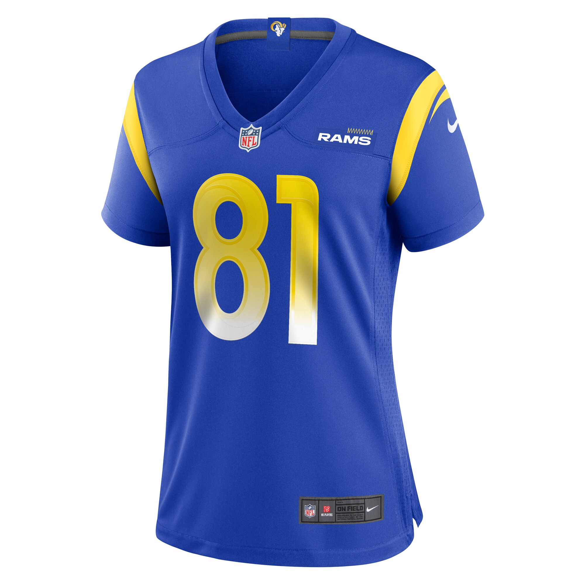 Alternative view of Women's Los Angeles Rams JJ Laap Royal Game Jersey JS2849 nicesnker