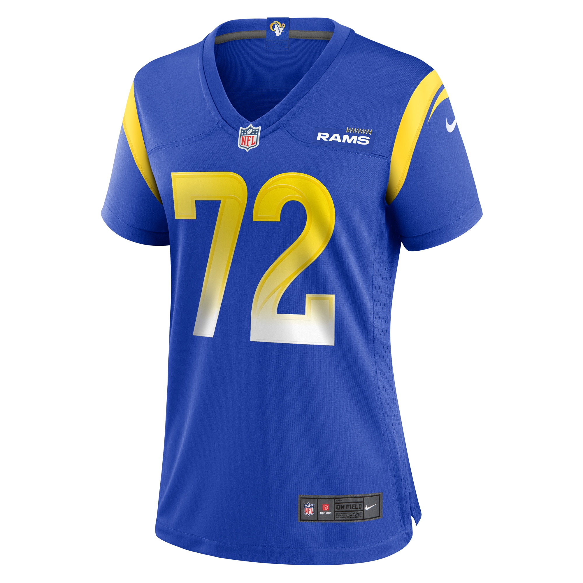 Alternative view of Women's Los Angeles Rams Jonah Jackson Royal Team Game Jersey JS4488 nicesnker